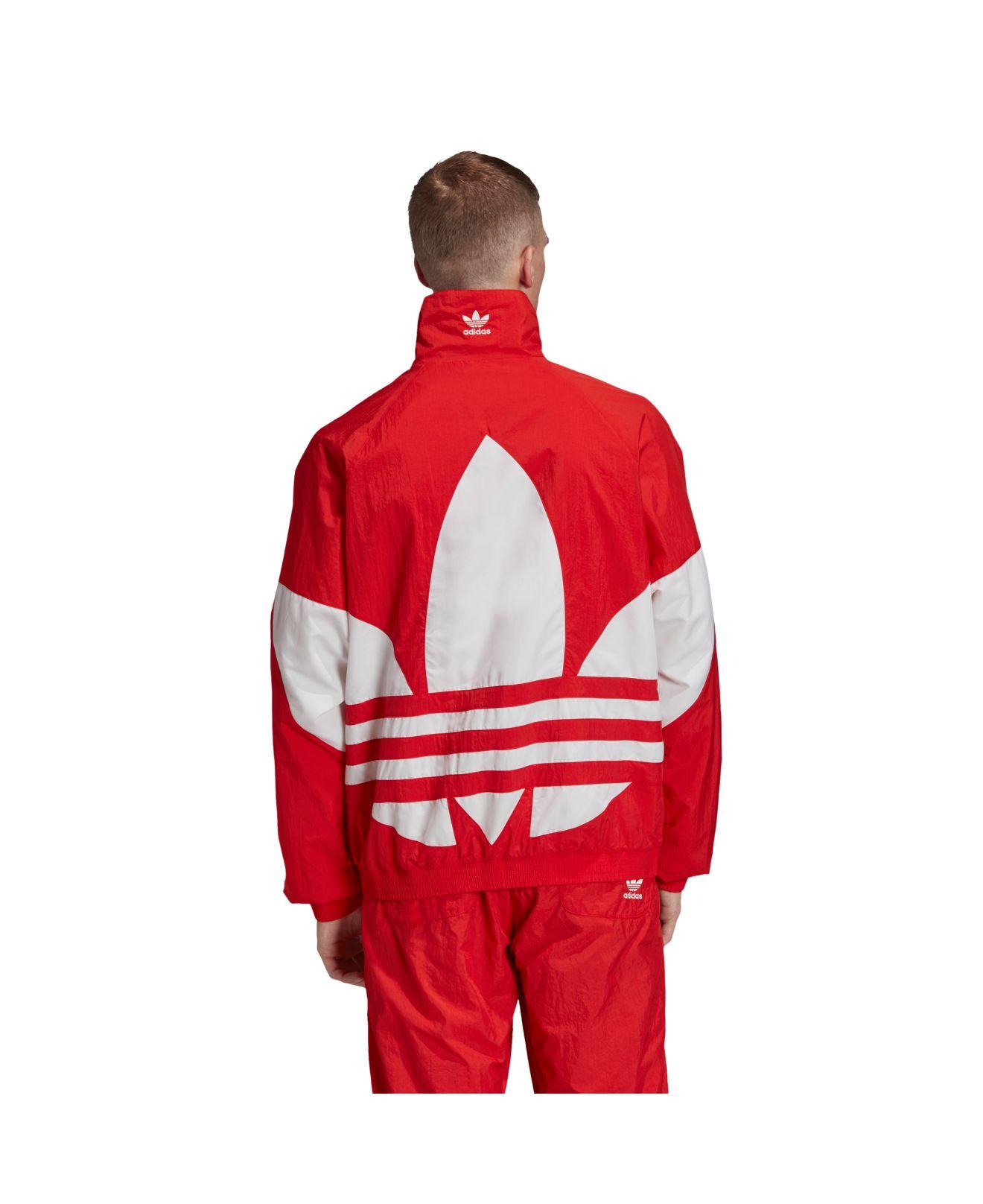 adidas Big Trefoil Track Jacket in Red for Men | Lyst