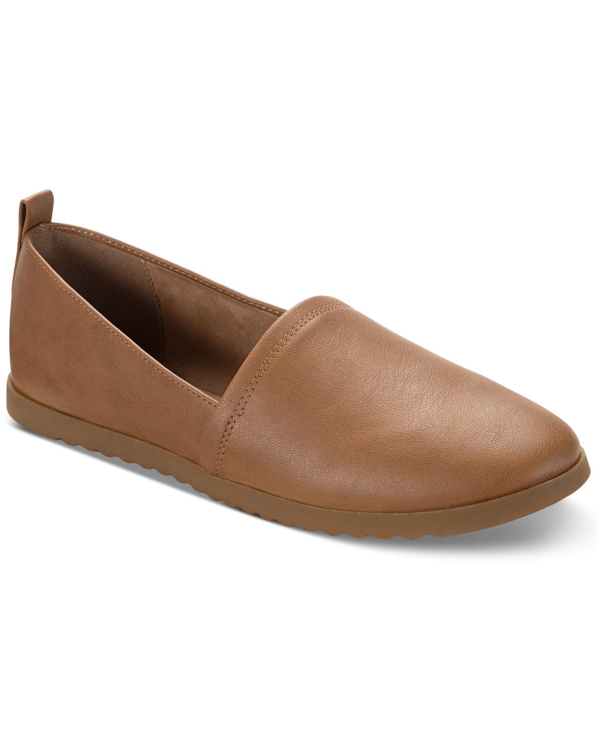 Style Co. Nolaa Round toe Slip on Flats in Brown Lyst