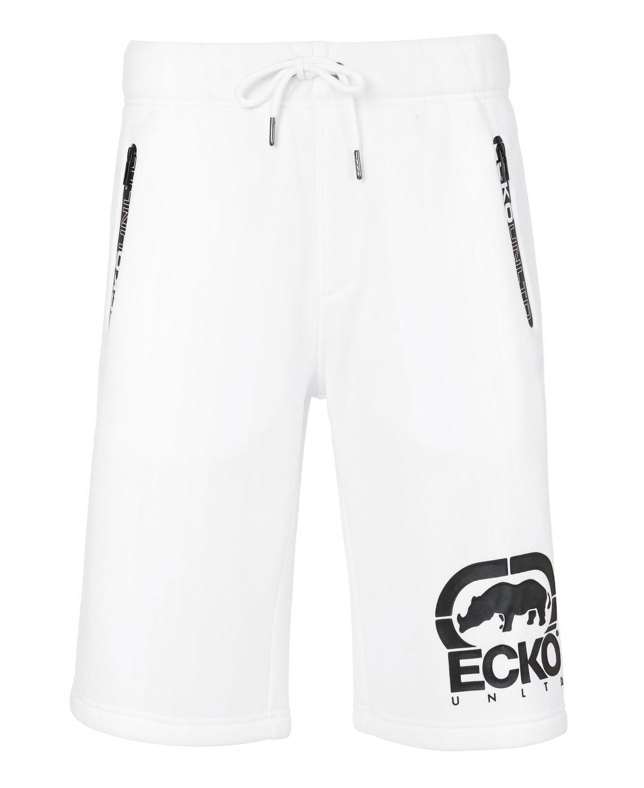 Ecko' Unltd Fleece Rhino Brand Sealed Zip Knit Short in White for Men ...