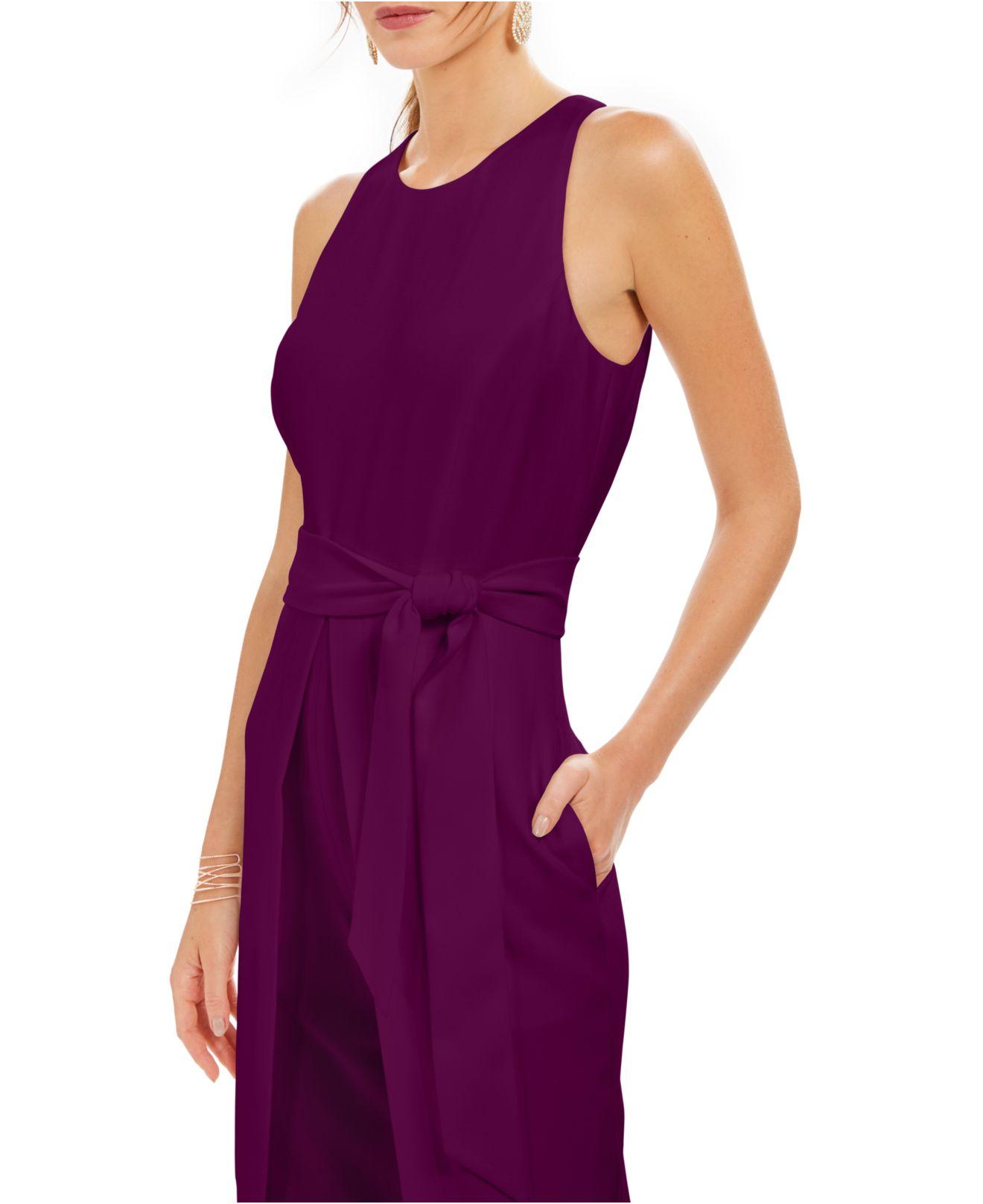 macy's purple jumpsuit