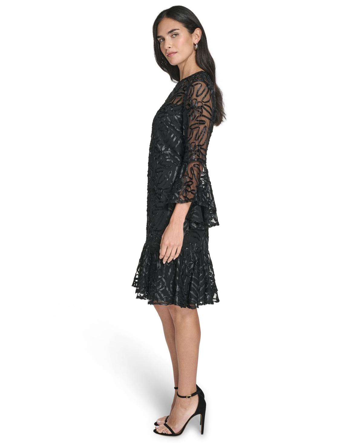 black lace long sleeve mini dress – self-portrait-US M~L APT 9 BLACK foundations Color:White/Black perfect for occasions