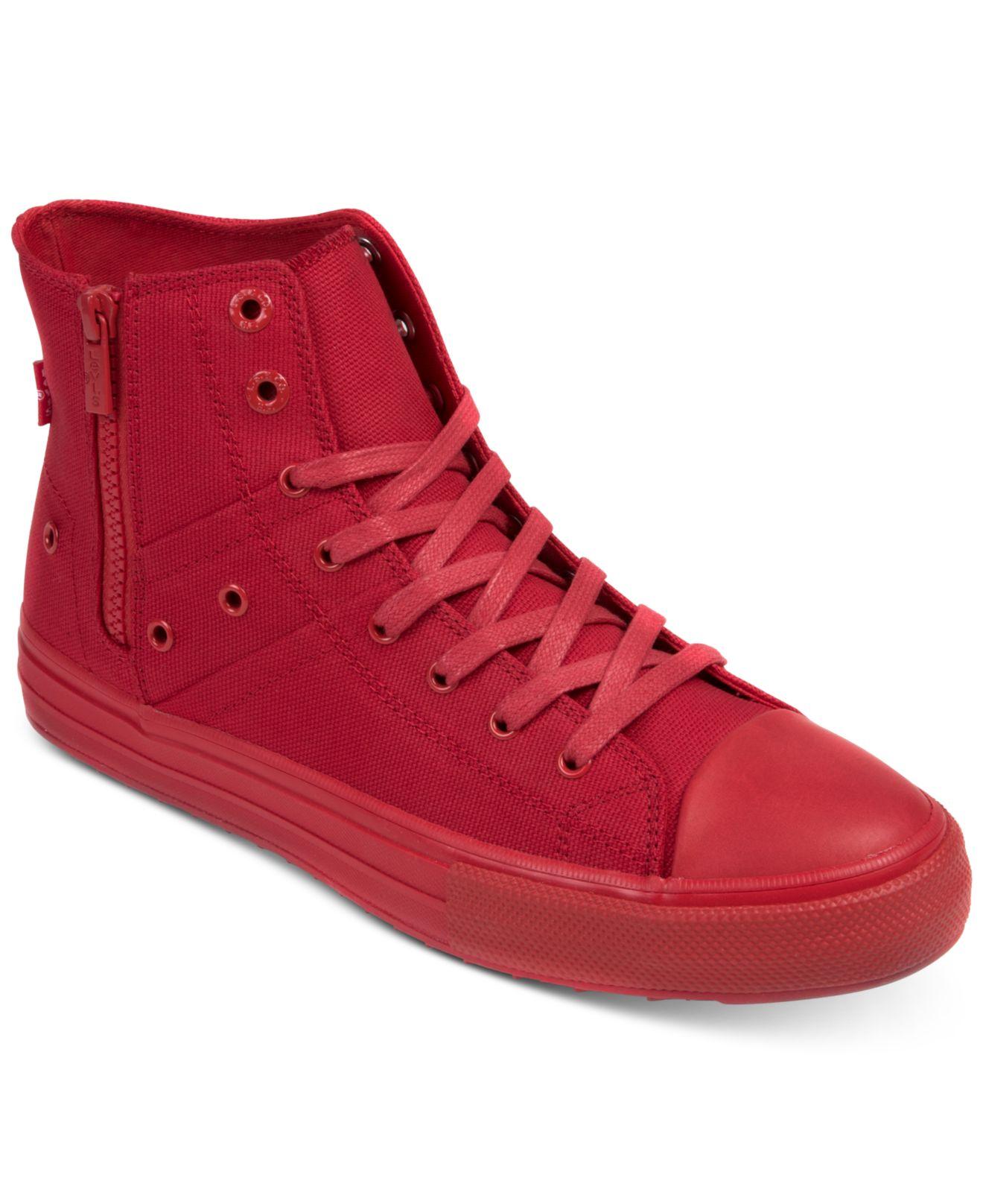 Levi's Zip Ex L Mono High-top Sneakers in Red for Men | Lyst