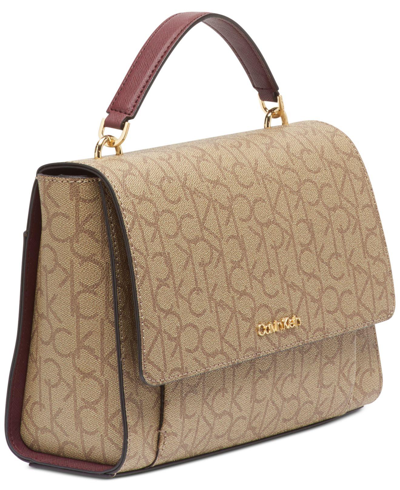 calvin klein hudson signature satchel