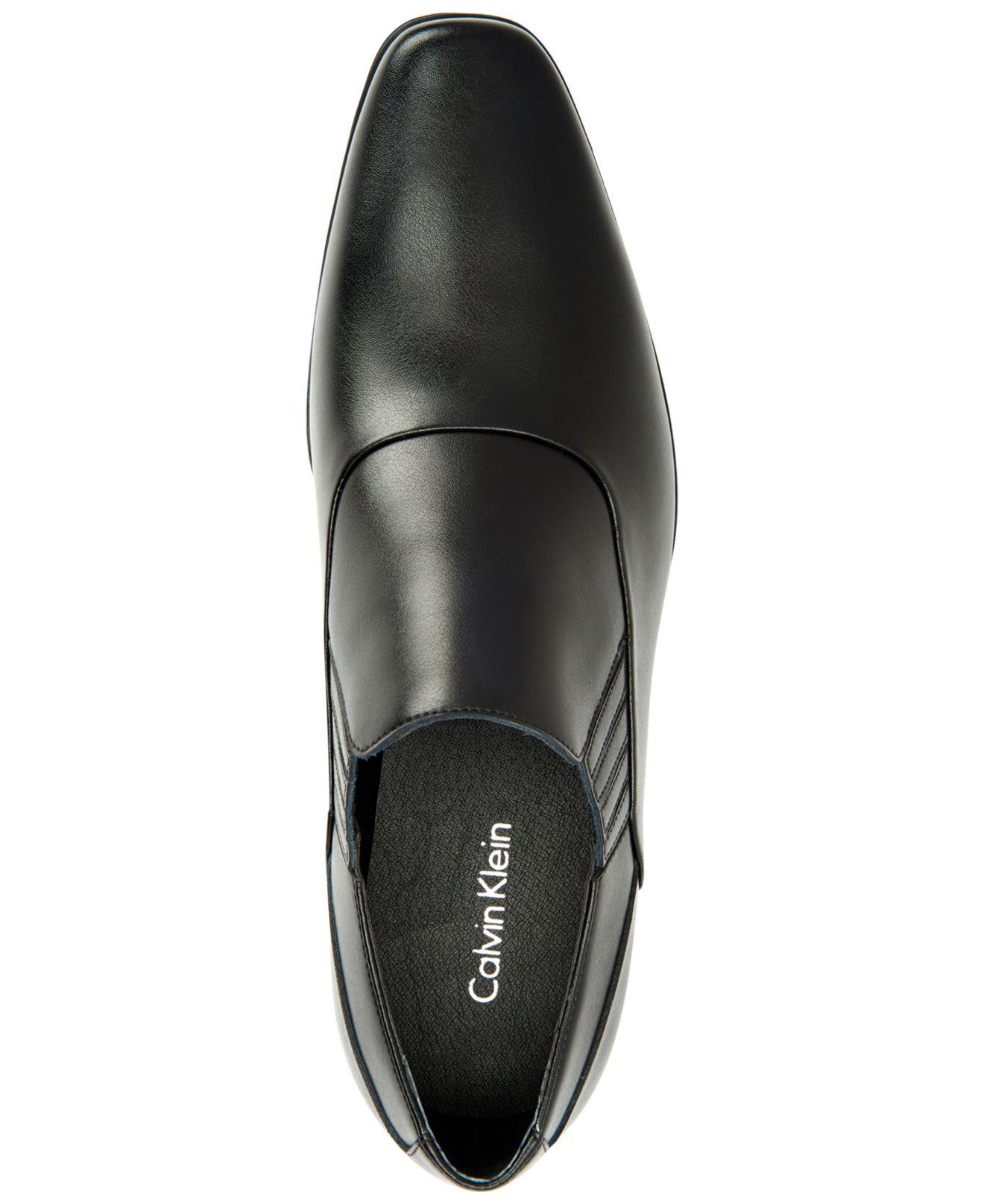 Calvin Klein Bartel Leather Dress Shoes in Black for Men - Lyst