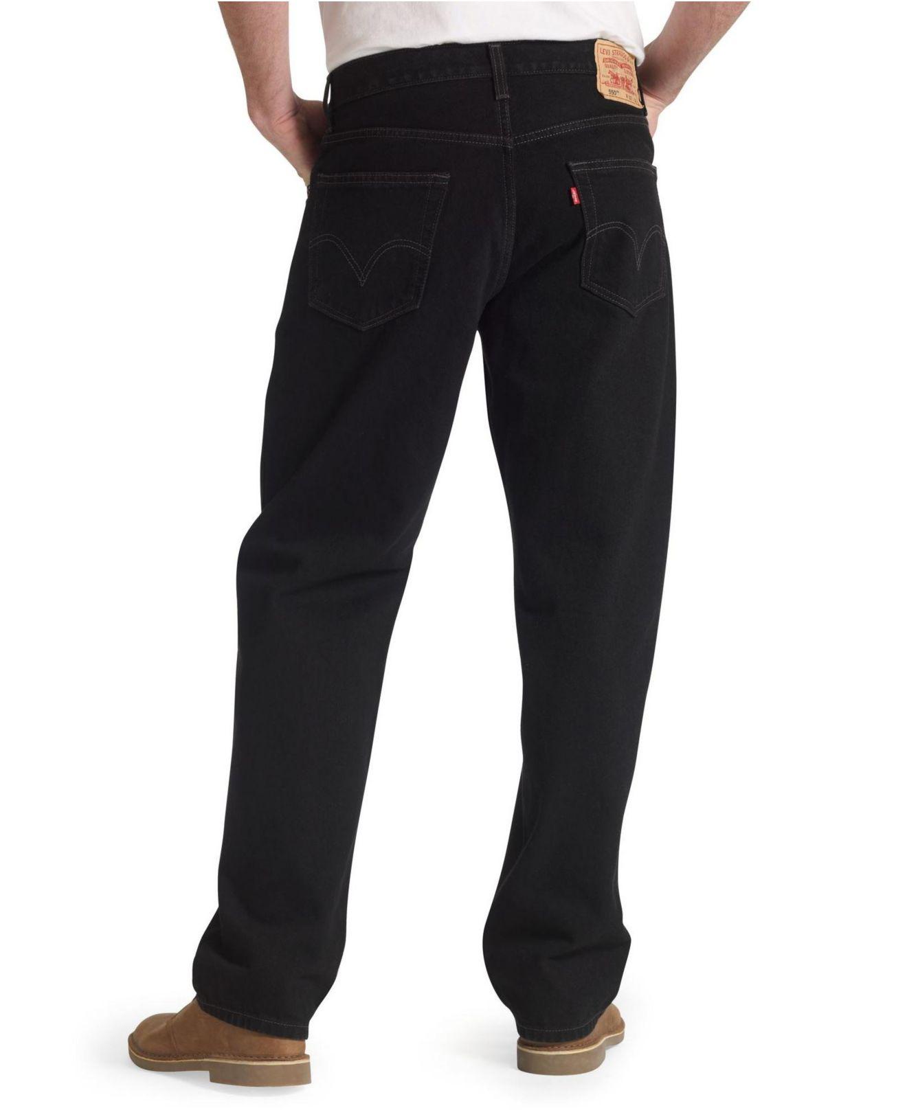 Levi's Denim 550? Relaxed Fit Jeans in Black for Men - Lyst