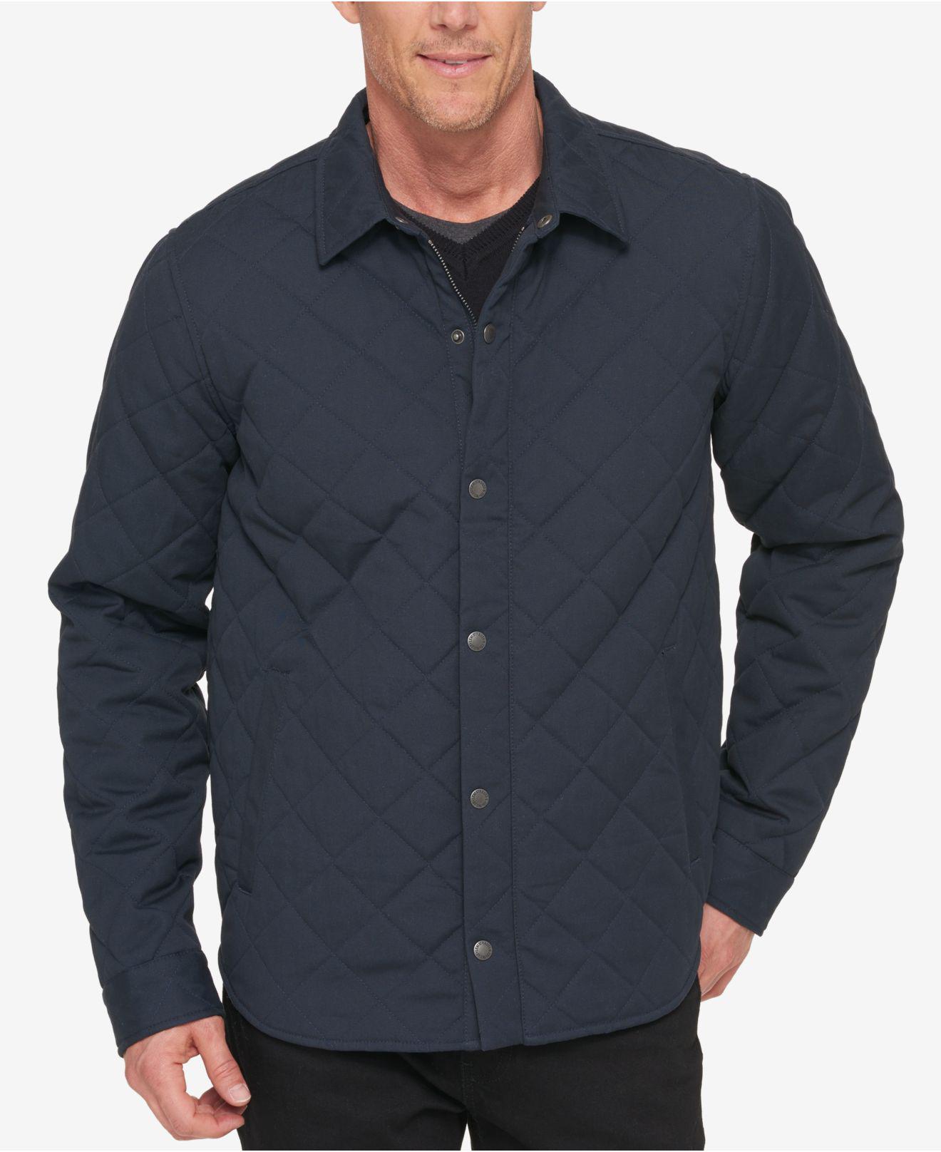 Levi's Men's Diamond Quilt Shirt Jacket in Blue for Men | Lyst