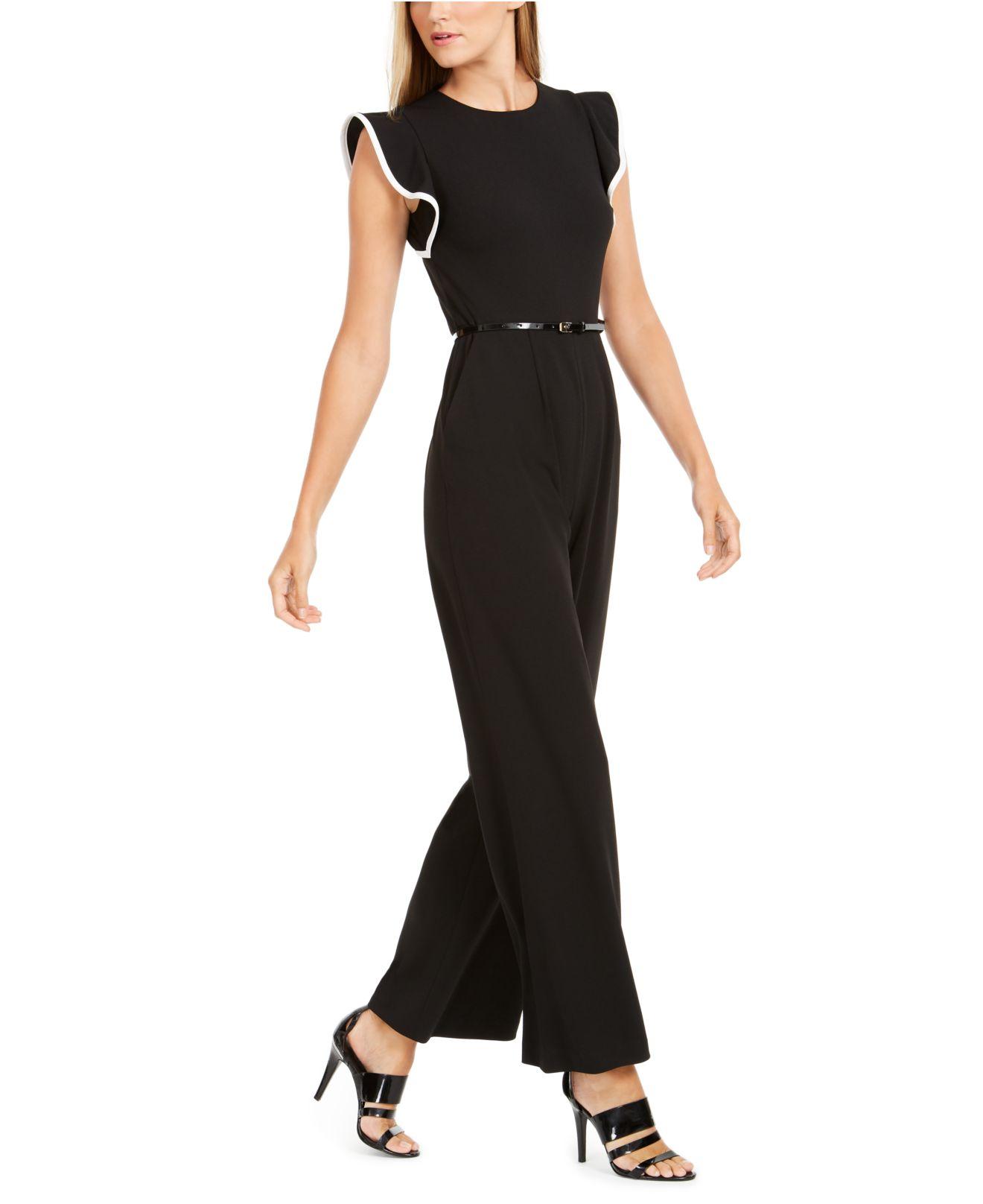 Descubrir 75+ imagen white calvin klein jumpsuit Thptnganamst.edu.vn