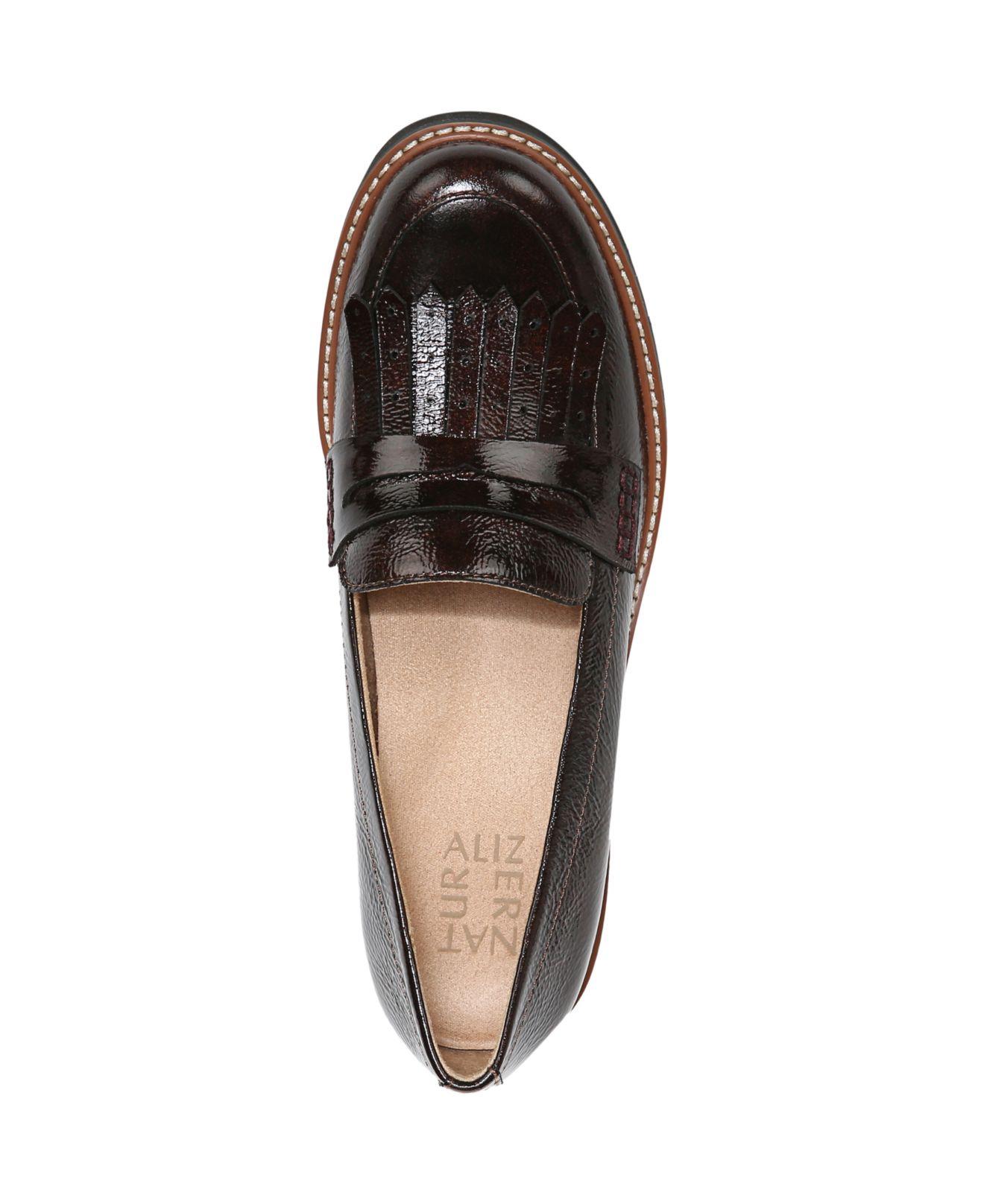 Naturalizer Darcy Lug Sole Loafers in Black | Lyst