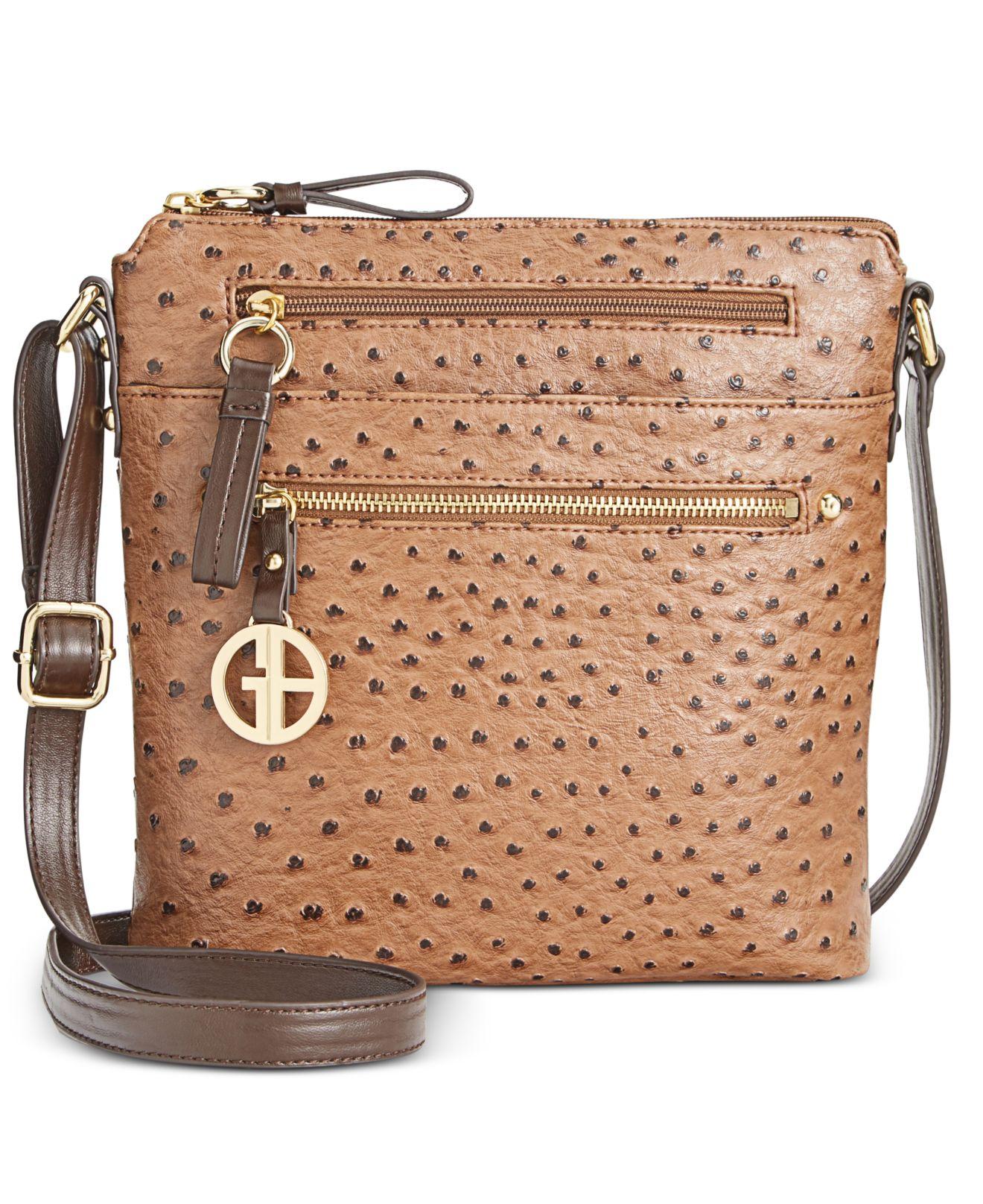 Giani Bernini North South Ostrich Crossbody