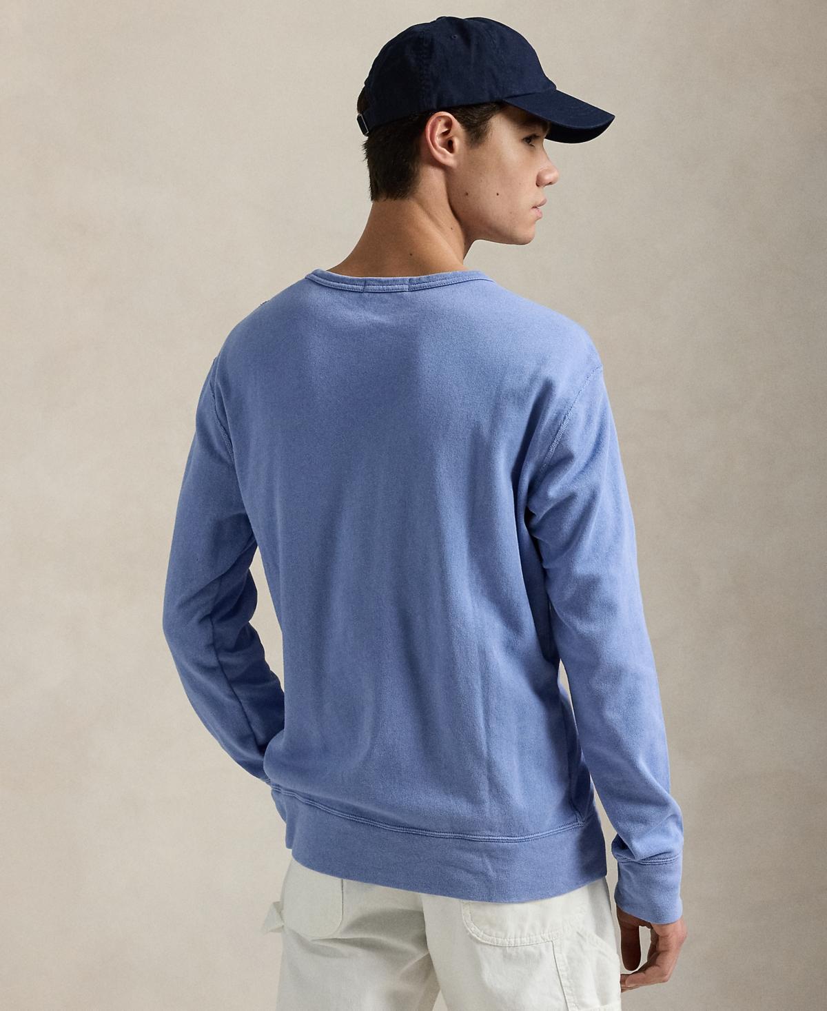 Polo Ralph Lauren Cotton Terry Crewneck Sweatshirt in Blue