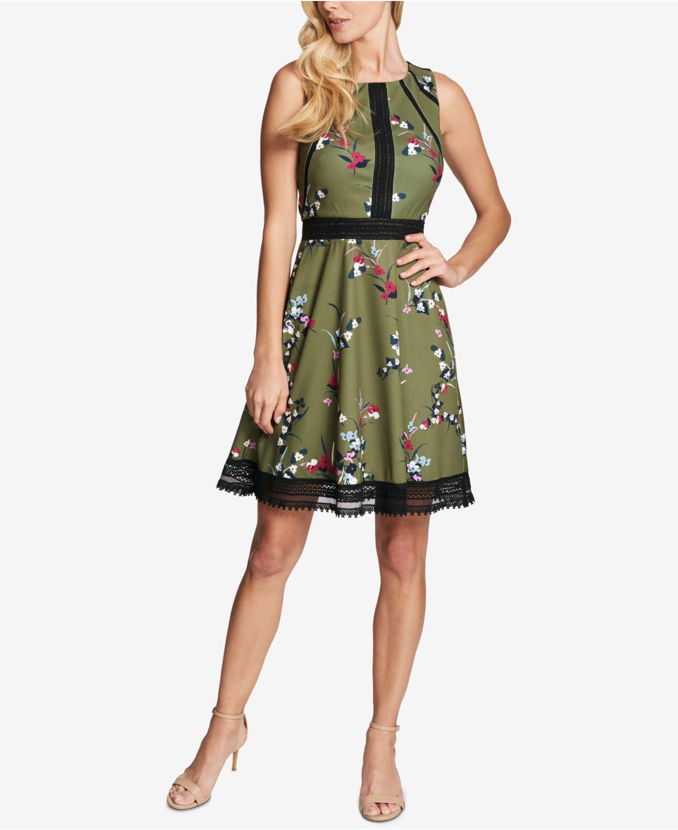 guess lace fit and flare dress