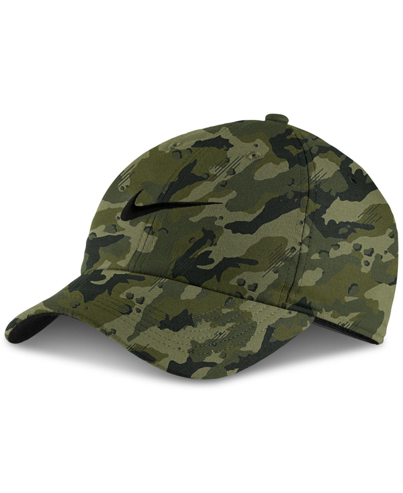 Nike Aerobill Dri-fit Camo-print Cap in Green for Men | Lyst