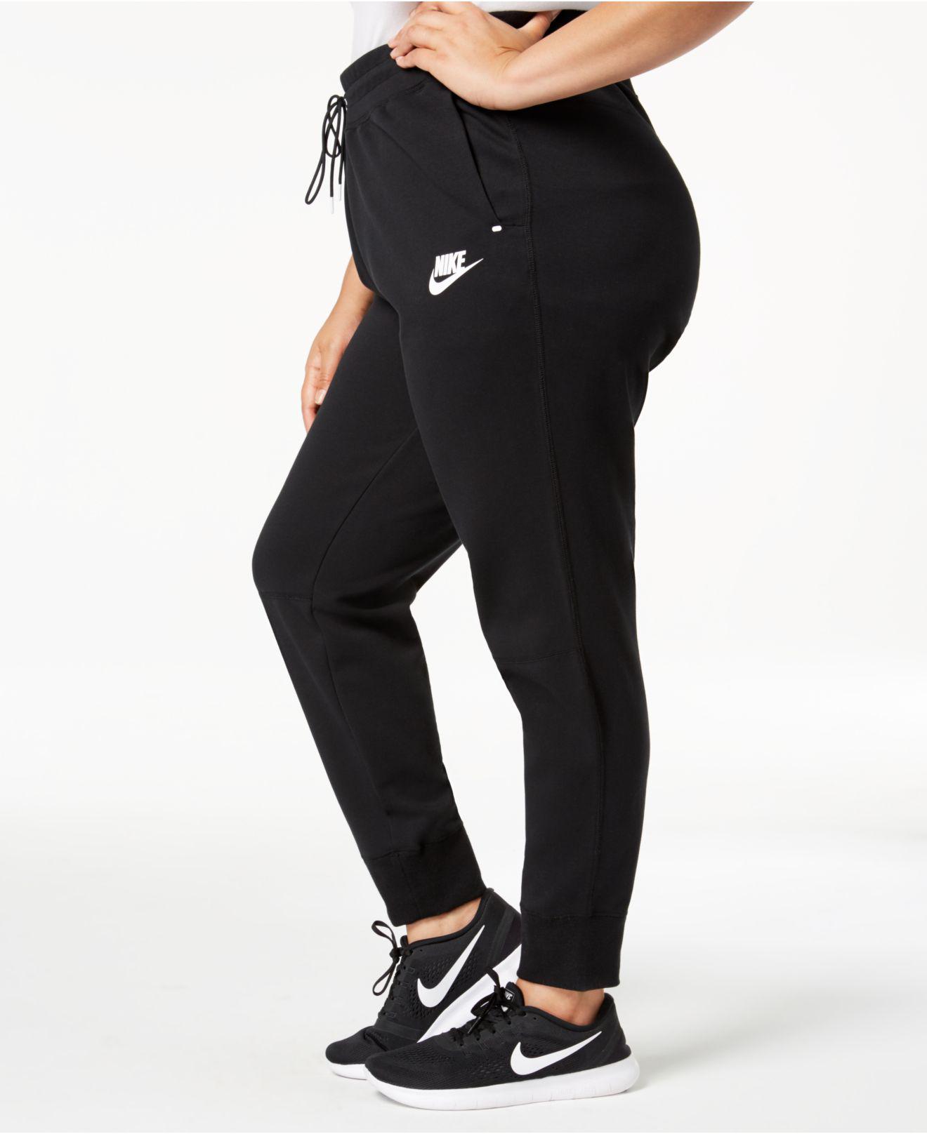 Nike Plus Size Sportswear Tech Fleece Joggers in Black White (Black) - Lyst