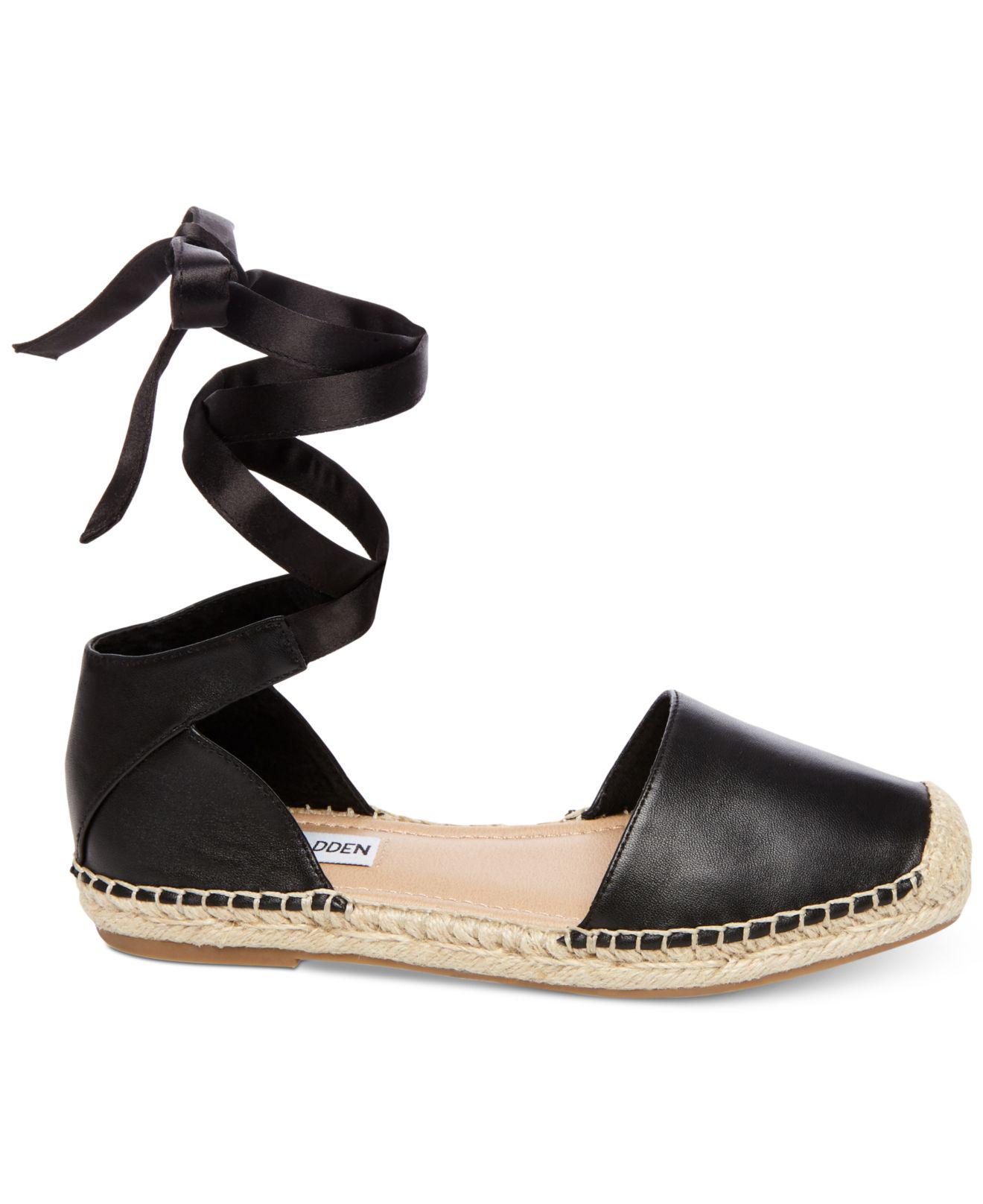 Steve Madden Roses Espadrille Flats in Black | Lyst