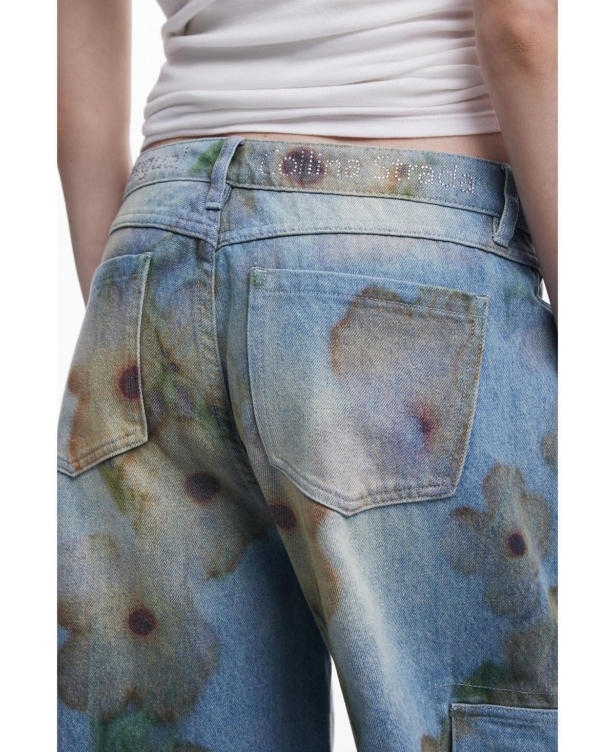 Desigual Jeans Wide Leg Collina Strada in Blue Lyst