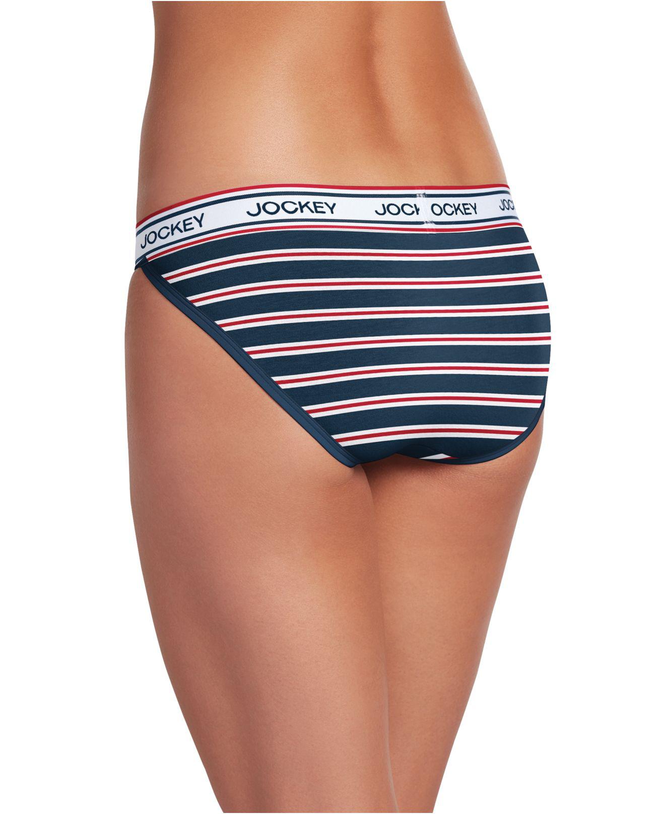 Jockey Retro Stripe String Bikini 2252, First At Macy's, Also Available In  Extended Sizes in Blue
