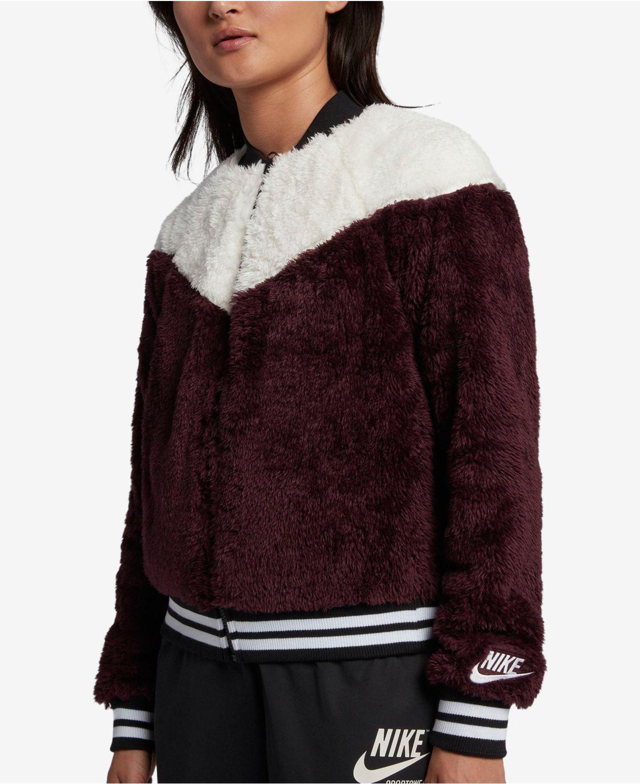 nike sherpa bomber jacket