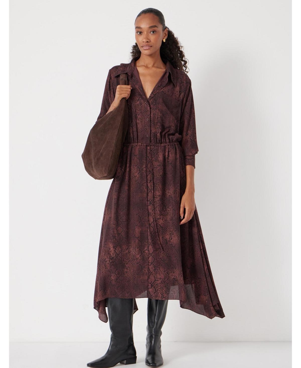 hush brown dress Hush Women's Bronte Pleated Air Flow Midi Dress