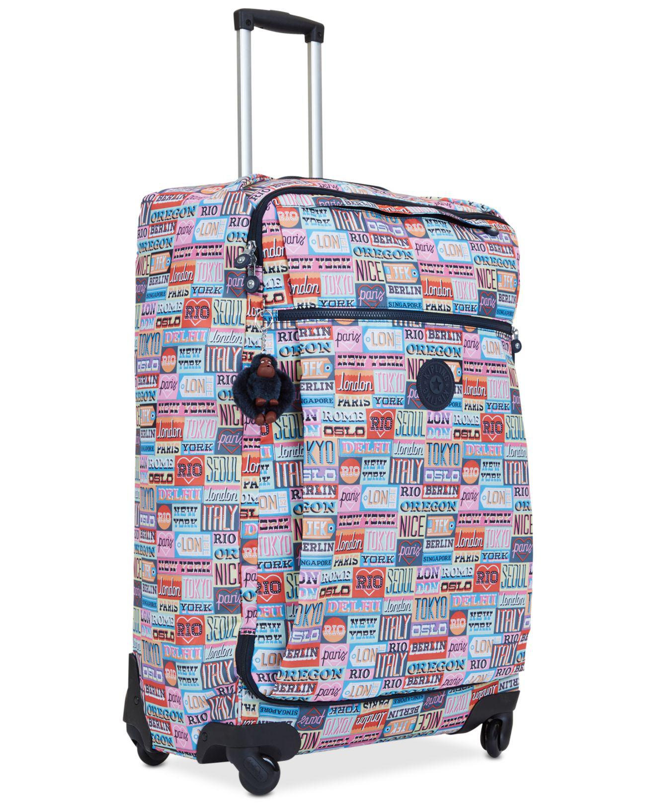 Kipling Synthetic Darcey Large Printed Rolling Luggage in Blue - Lyst