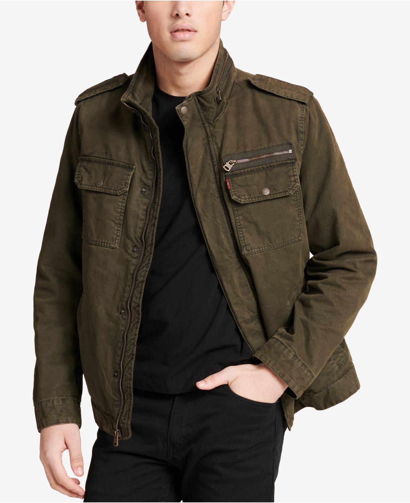 levis jacket olive