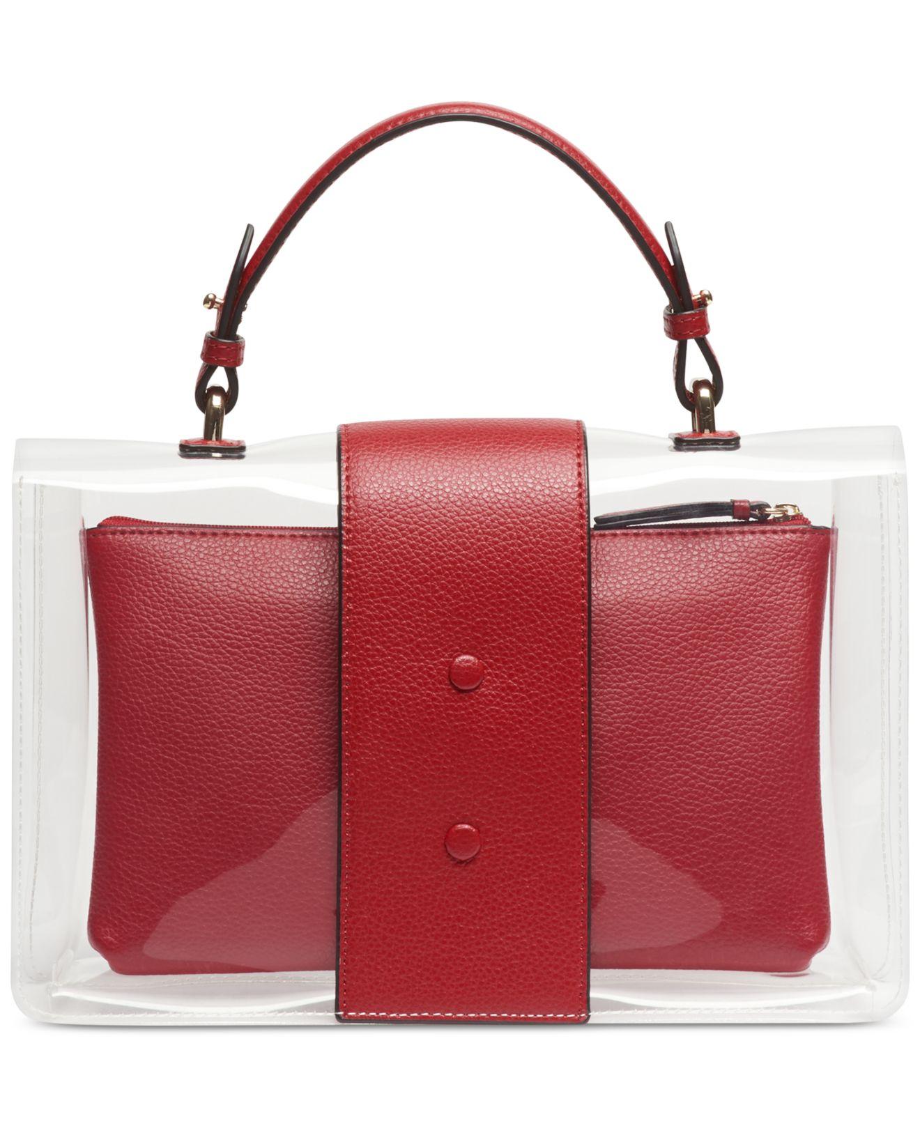 dkny elissa flap clear shoulder bag