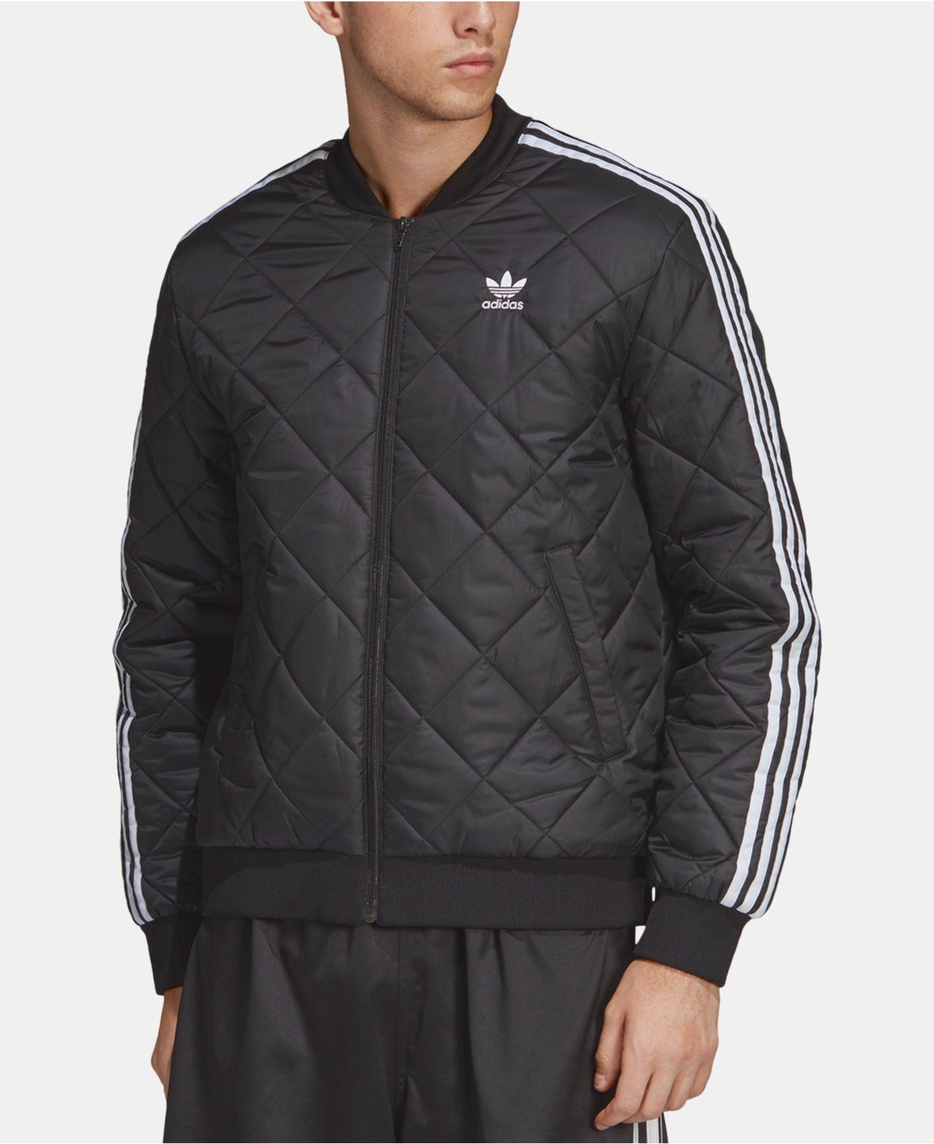 adidas Synthetic Originals Adicolor Sst Quilted Bomber Jacket in Black for  Men - Lyst