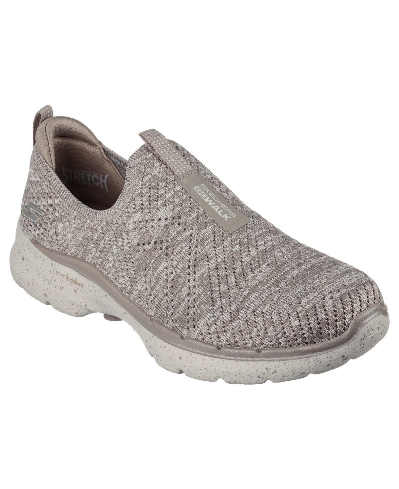 Skechers Go Walk 6- Splendid Day Slip-on Casual Sneakers From Finish Line  in Gray | Lyst