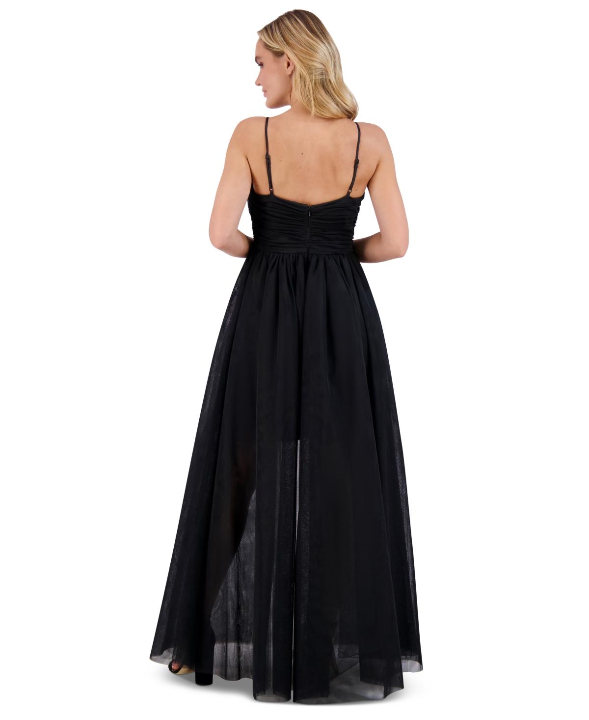Eliza J ノースリーブカスケード-フリルガウン Eliza J Spaghetti Strap Dresses for Women | Lyst