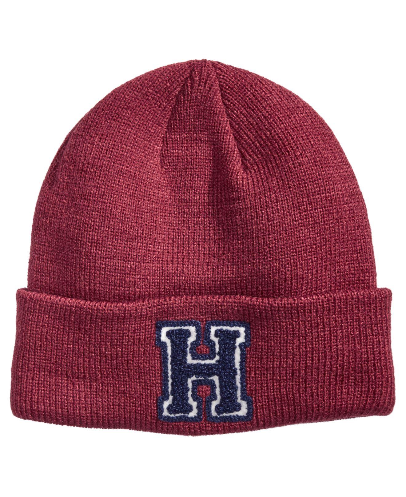 red tommy hilfiger beanie