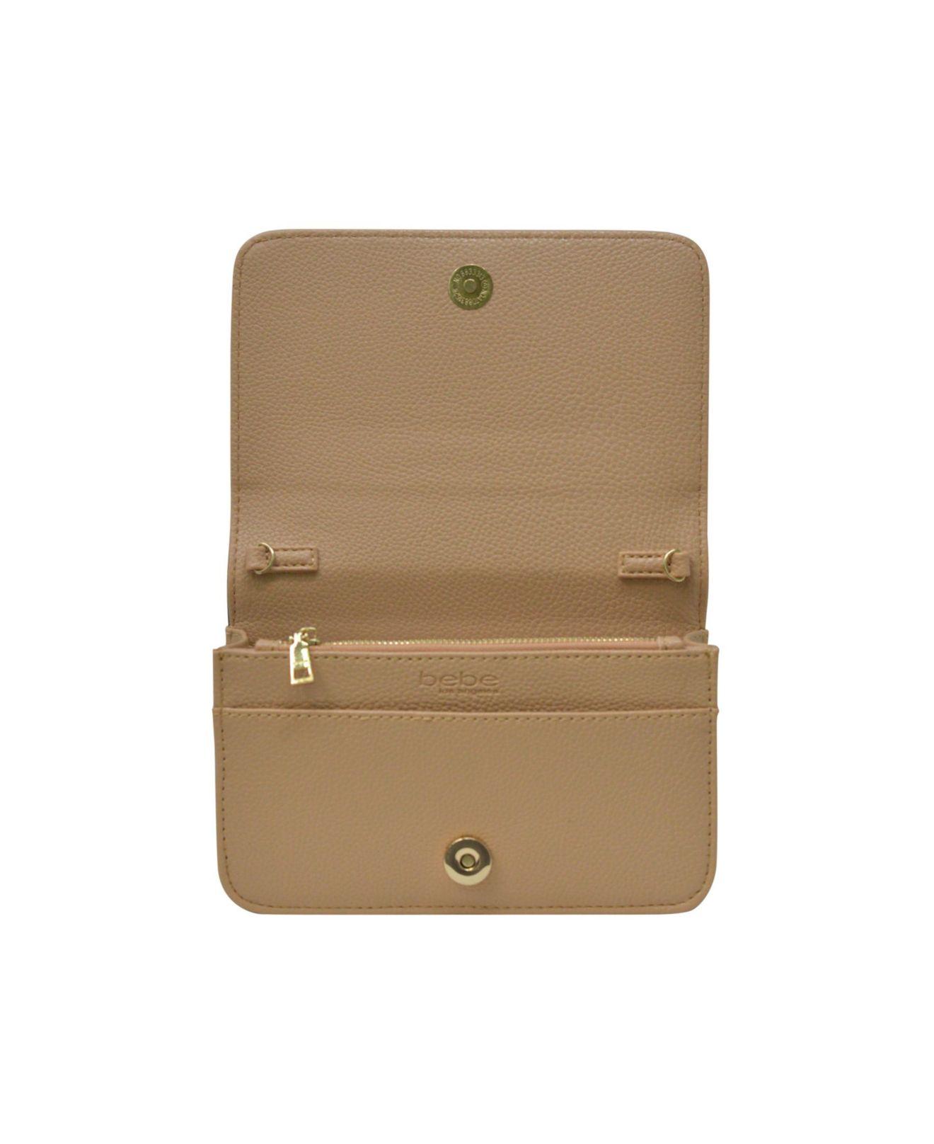 Bebe Fabiola Crossbody In Taupe Black Natural Lyst