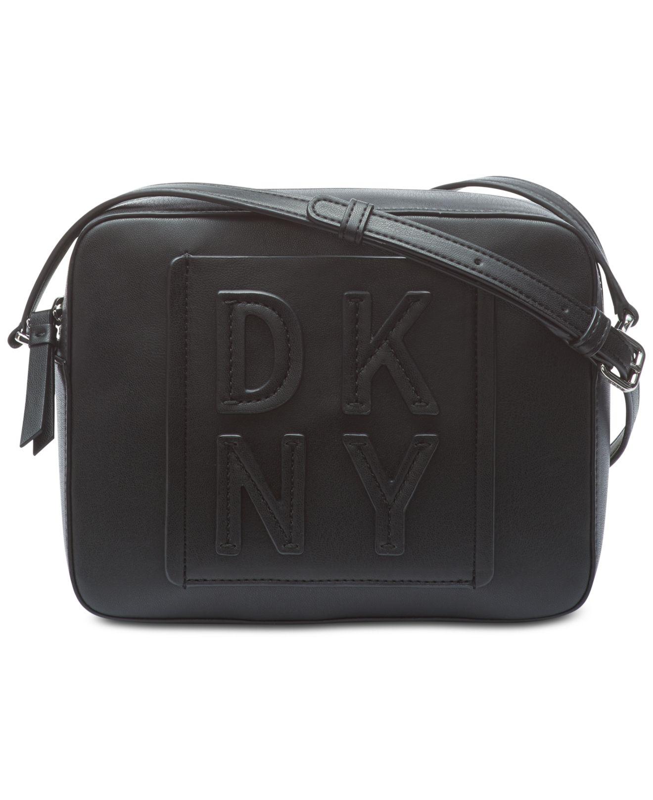 dkny tilly stacked logo camera bag