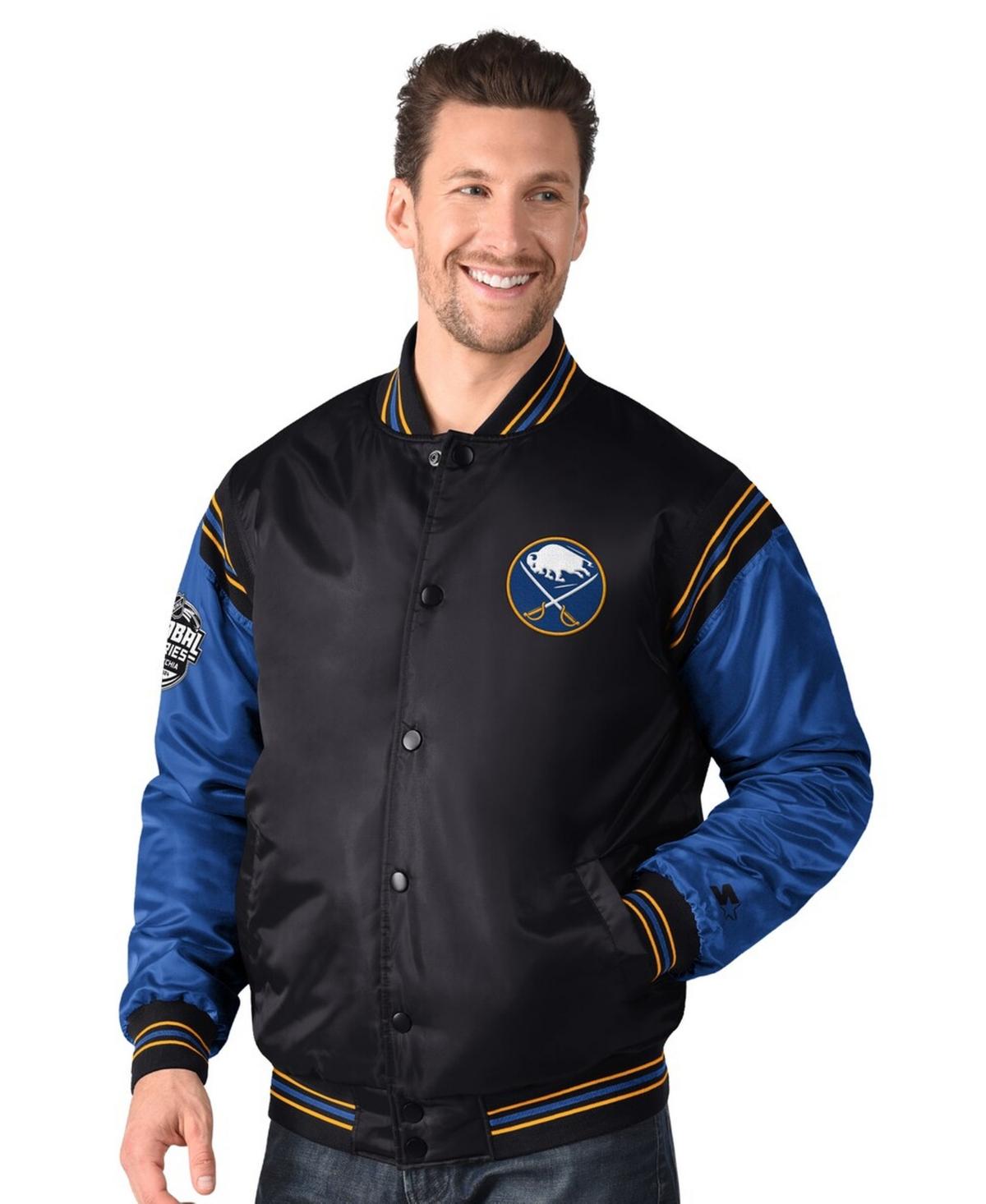 STARTER Men's Denver Broncos Blackout Corduroy Full-Snap Varsity