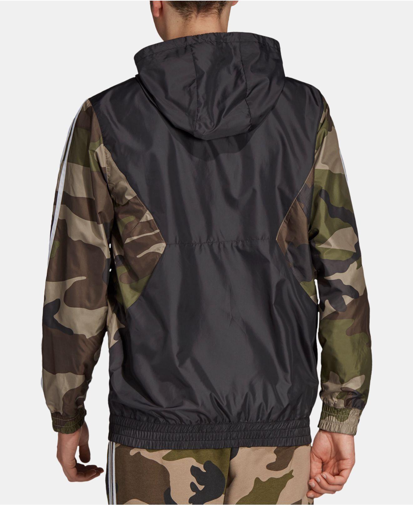 adidas originals men's camouflage windbreaker