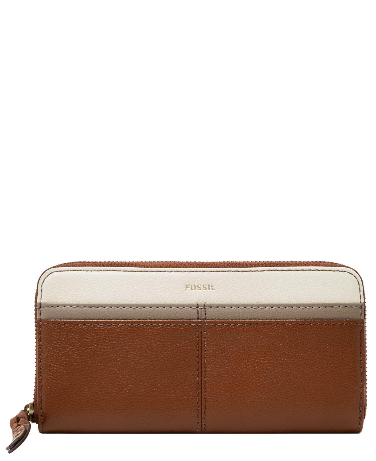 Fossil Leather Tara Zip Around Wallet Lyst