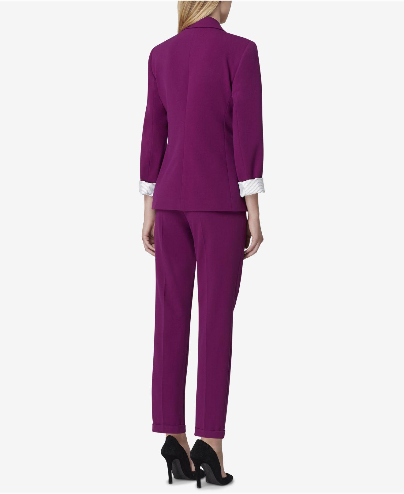 magenta pantsuit