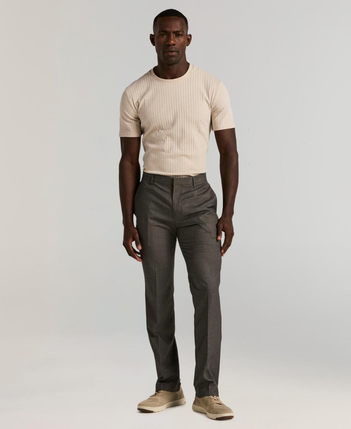 slim fit dress slacks Perry Ellis Outlet Men's Slim Fit Tech 2.0 Suit Pants in Olive/Green, Size 30, Nylon/Elastane