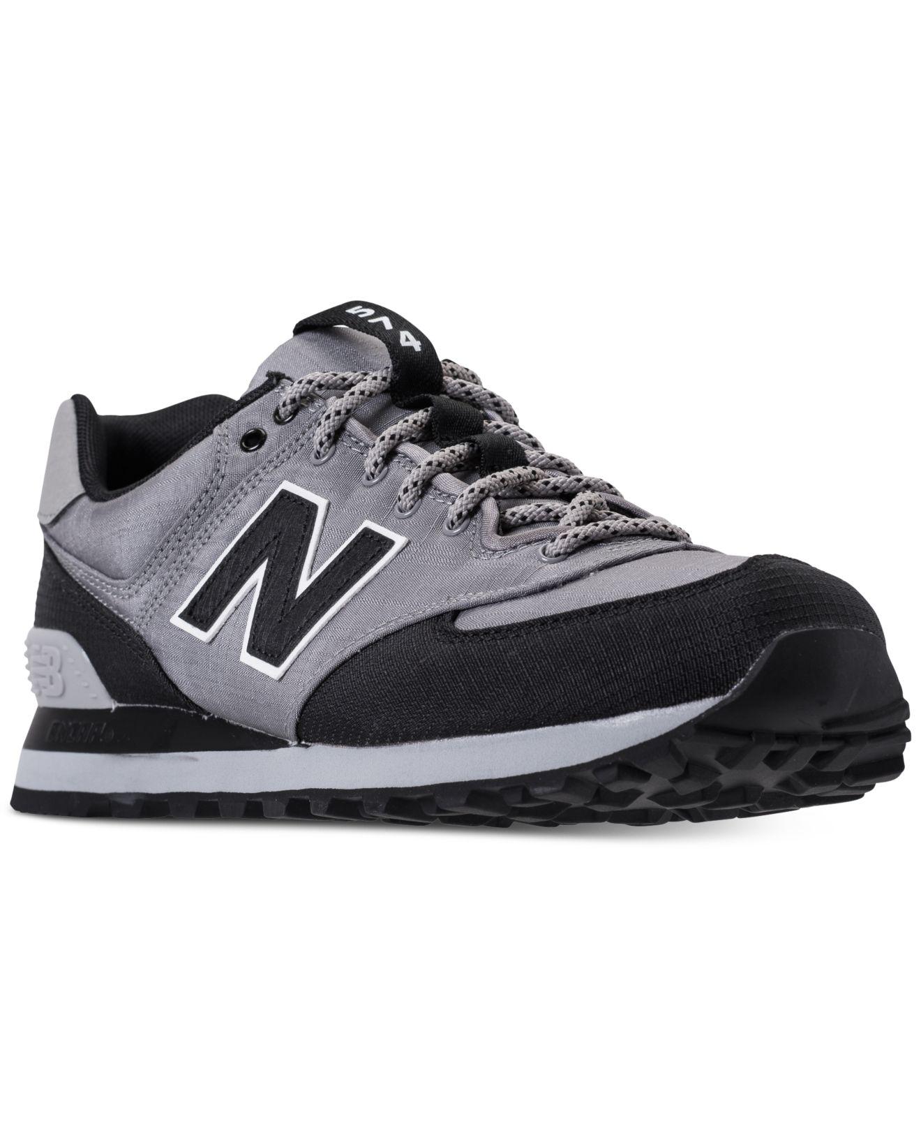 new balance men's 574 outdoor escape shoes navy with grey