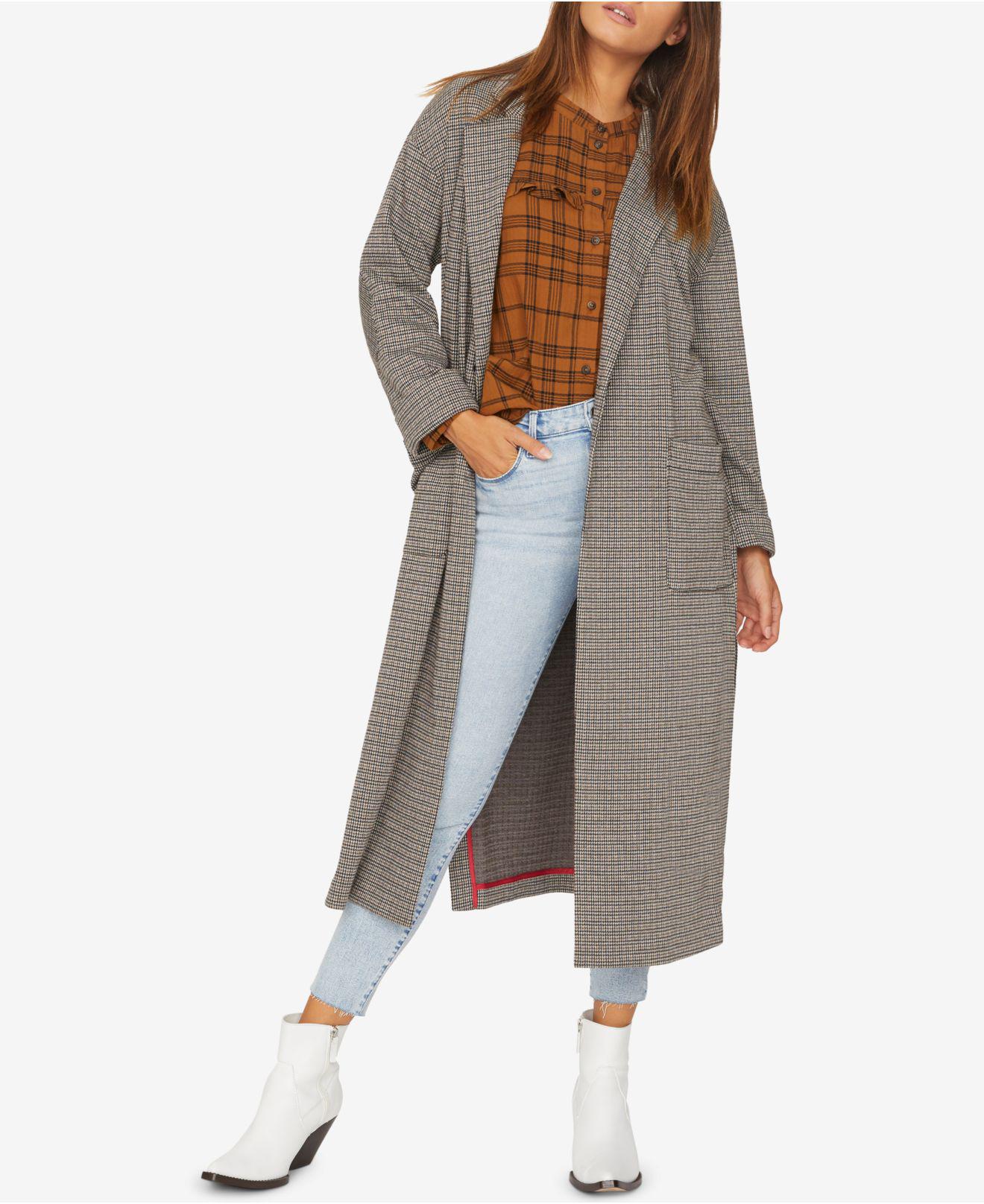 checkered duster jacket