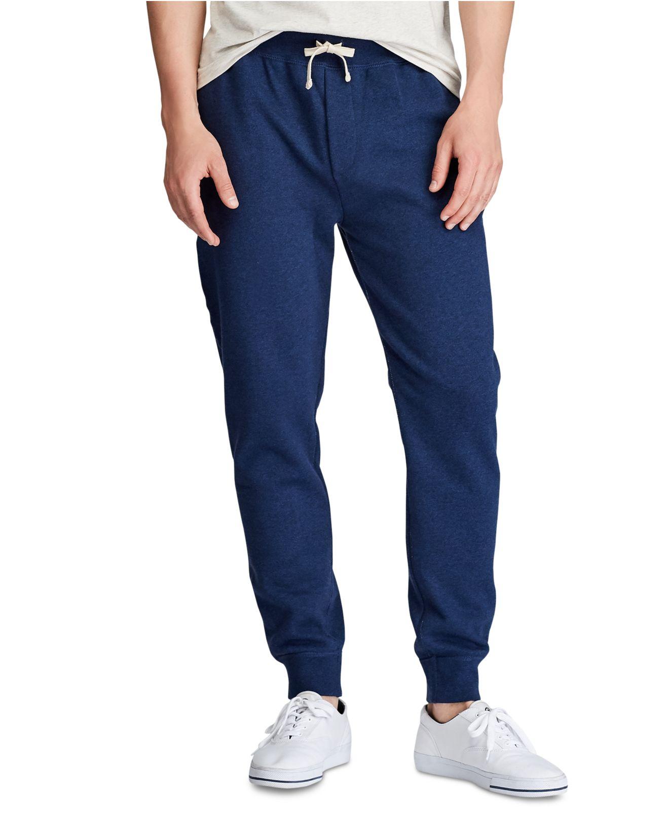Polo Ralph Lauren Cotton-fleece Blend Jogger Pants in Blue for Men - Lyst