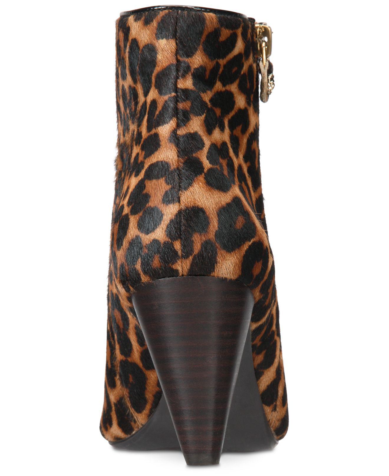 calvin klein leopard booties
