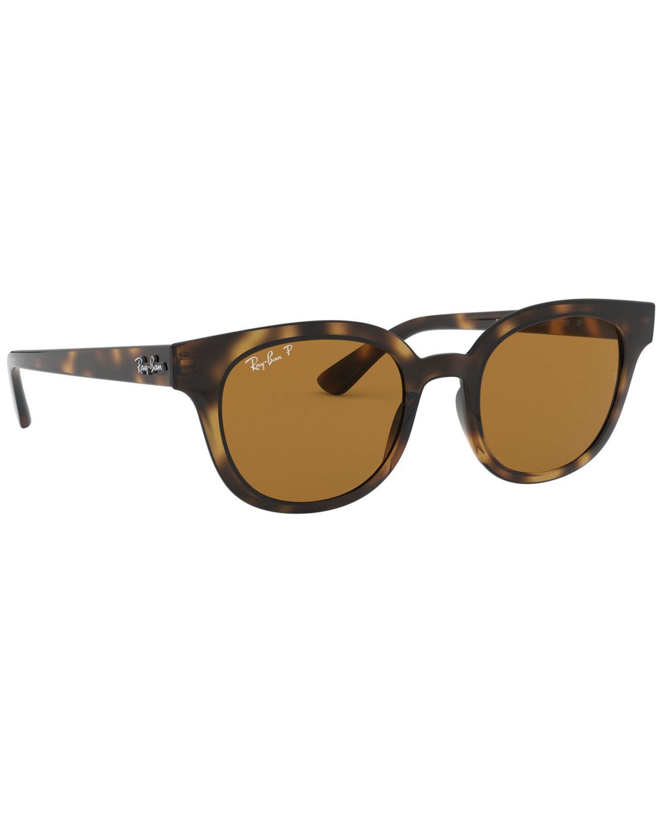 Ray Ban Polarized Sunglasses Rb4324 50 In Brown Lyst