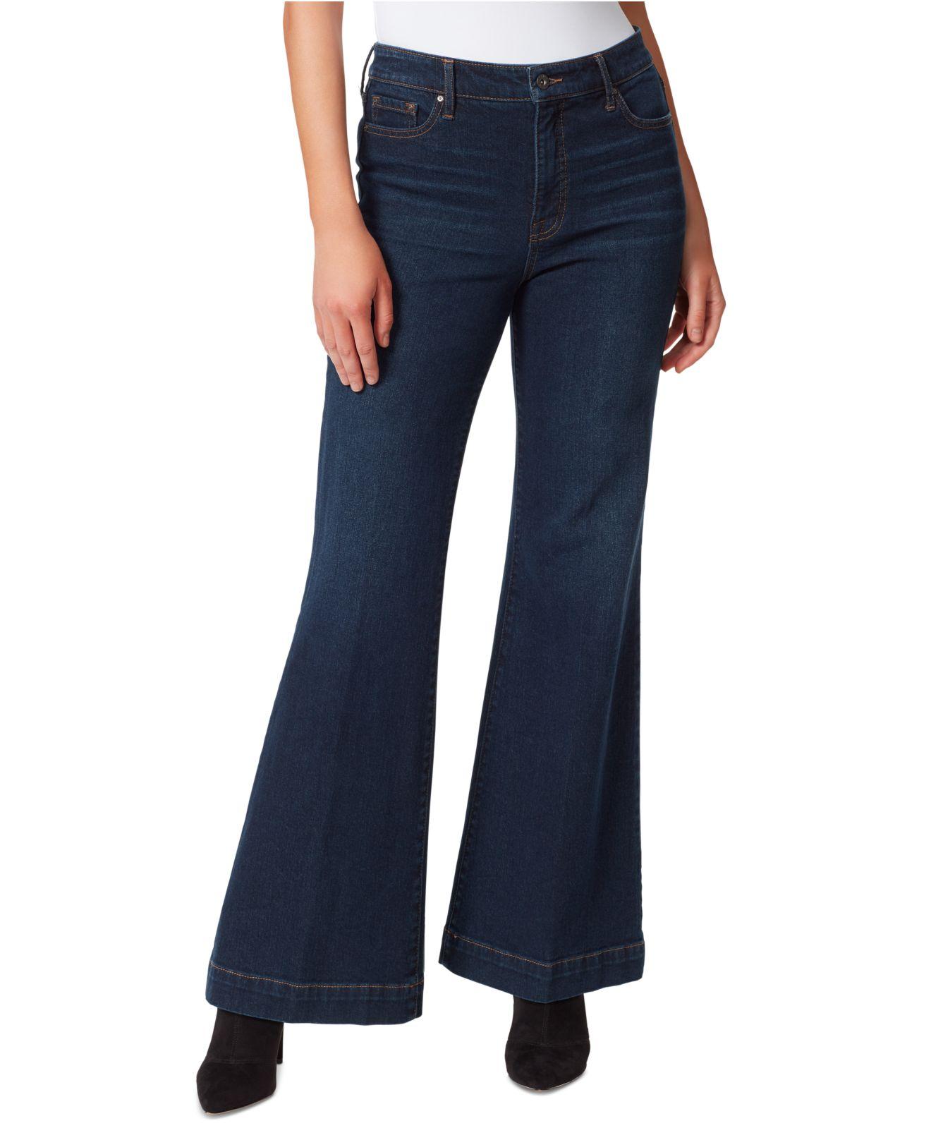 Jessica Simpson True Love Wide-leg Trouser Jeans in Blue | Lyst
