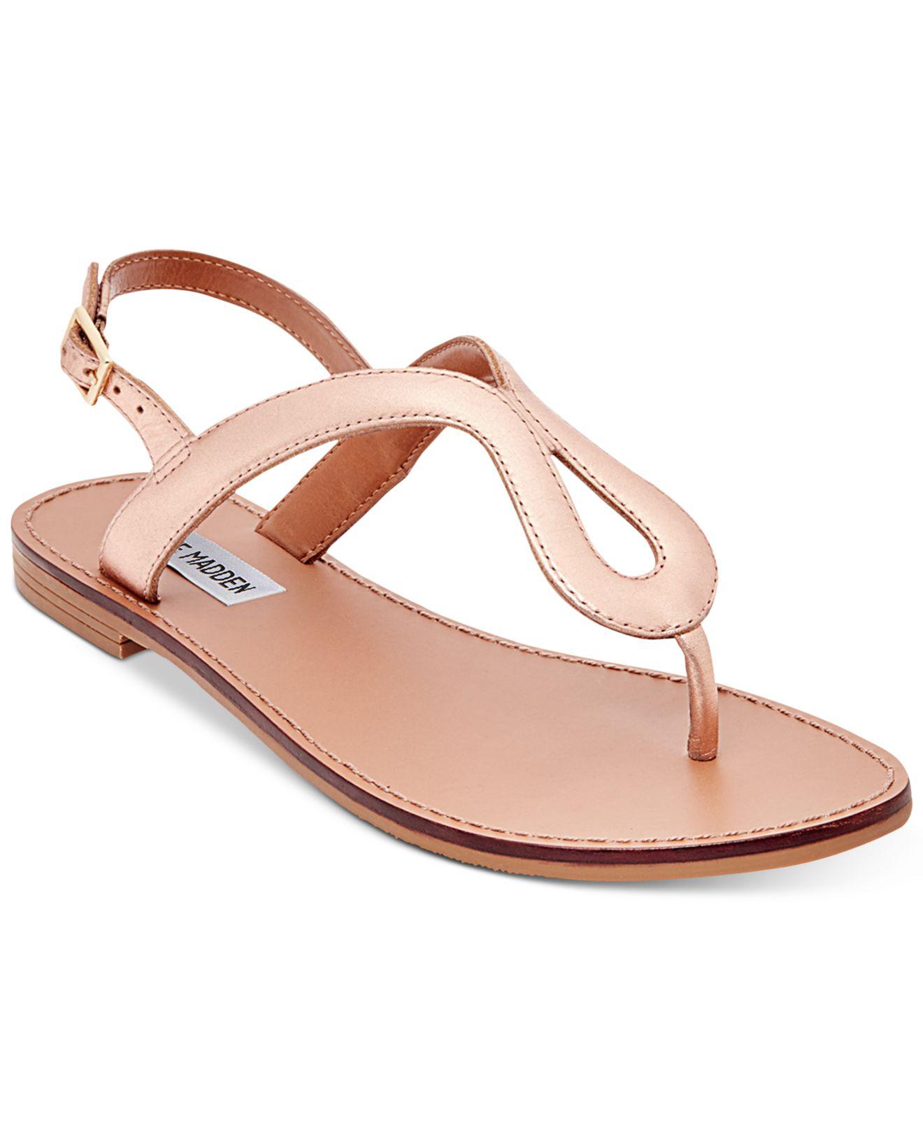 steve madden rose gold flat sandals