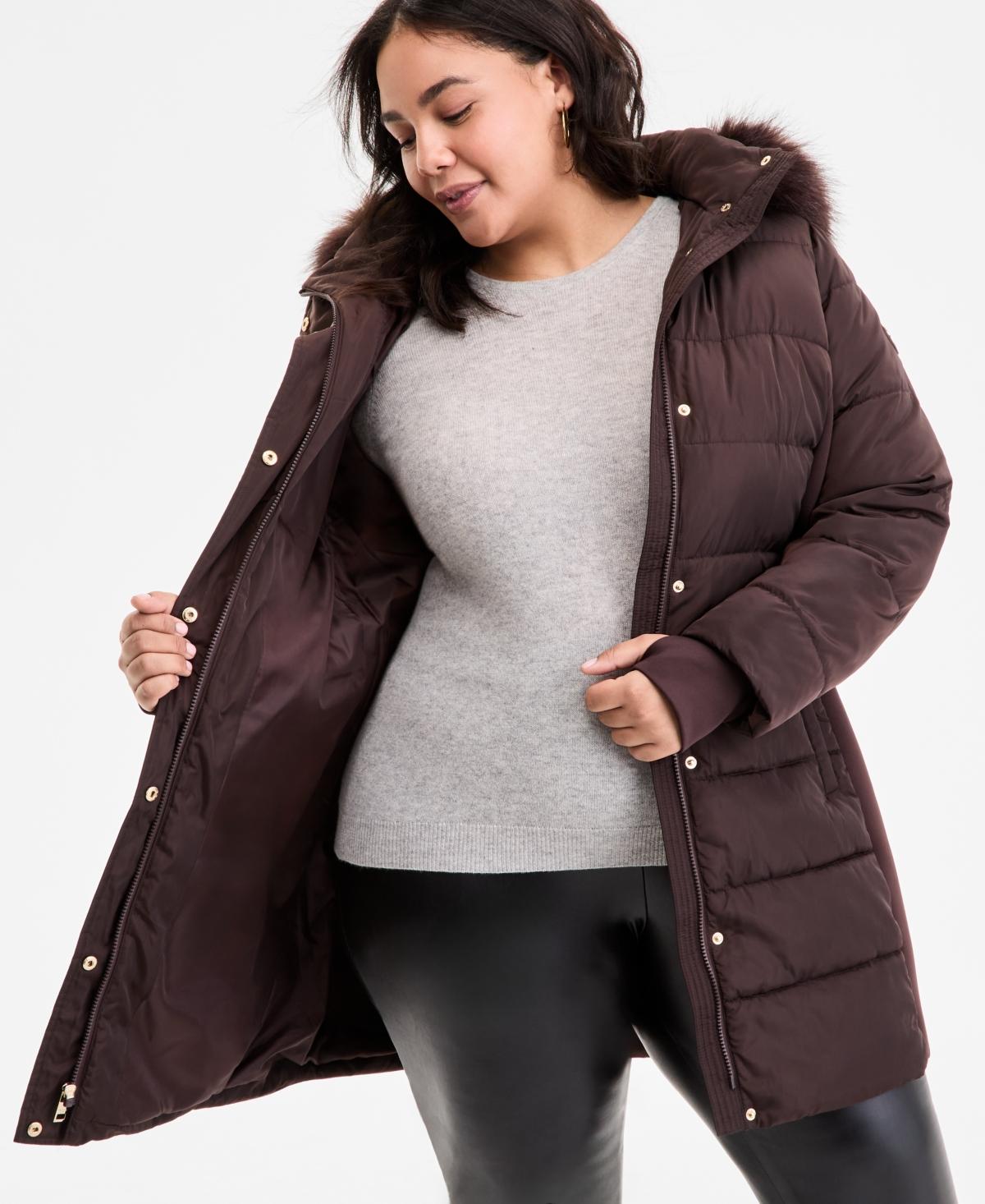 Fur Trim Plus Size Michael Kors Winter Coats Michael Kors Women's