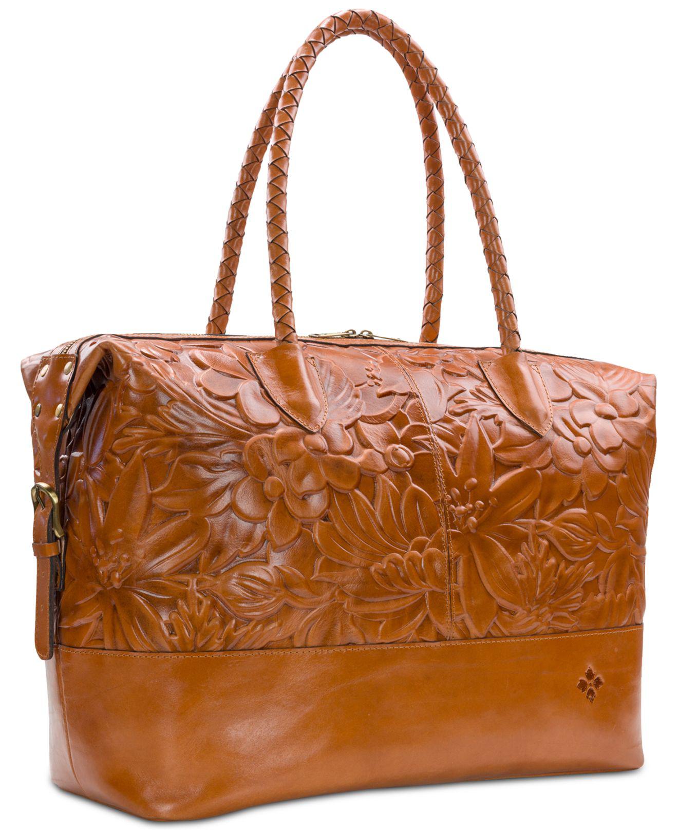 Patricia Nash Saluzzo Overnight Weekender in Brown Lyst