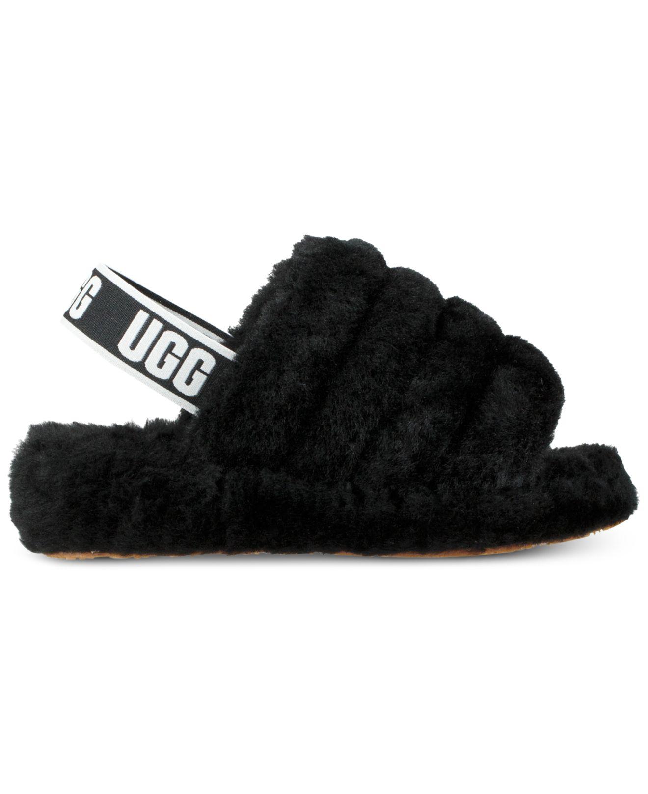 ugg black sliders