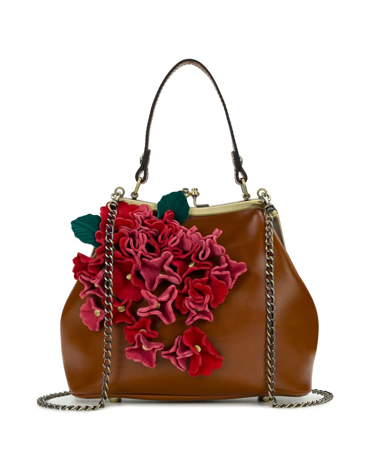 Patricia Nash Hydrangea Embellishment Small Laureana Frame Satchel