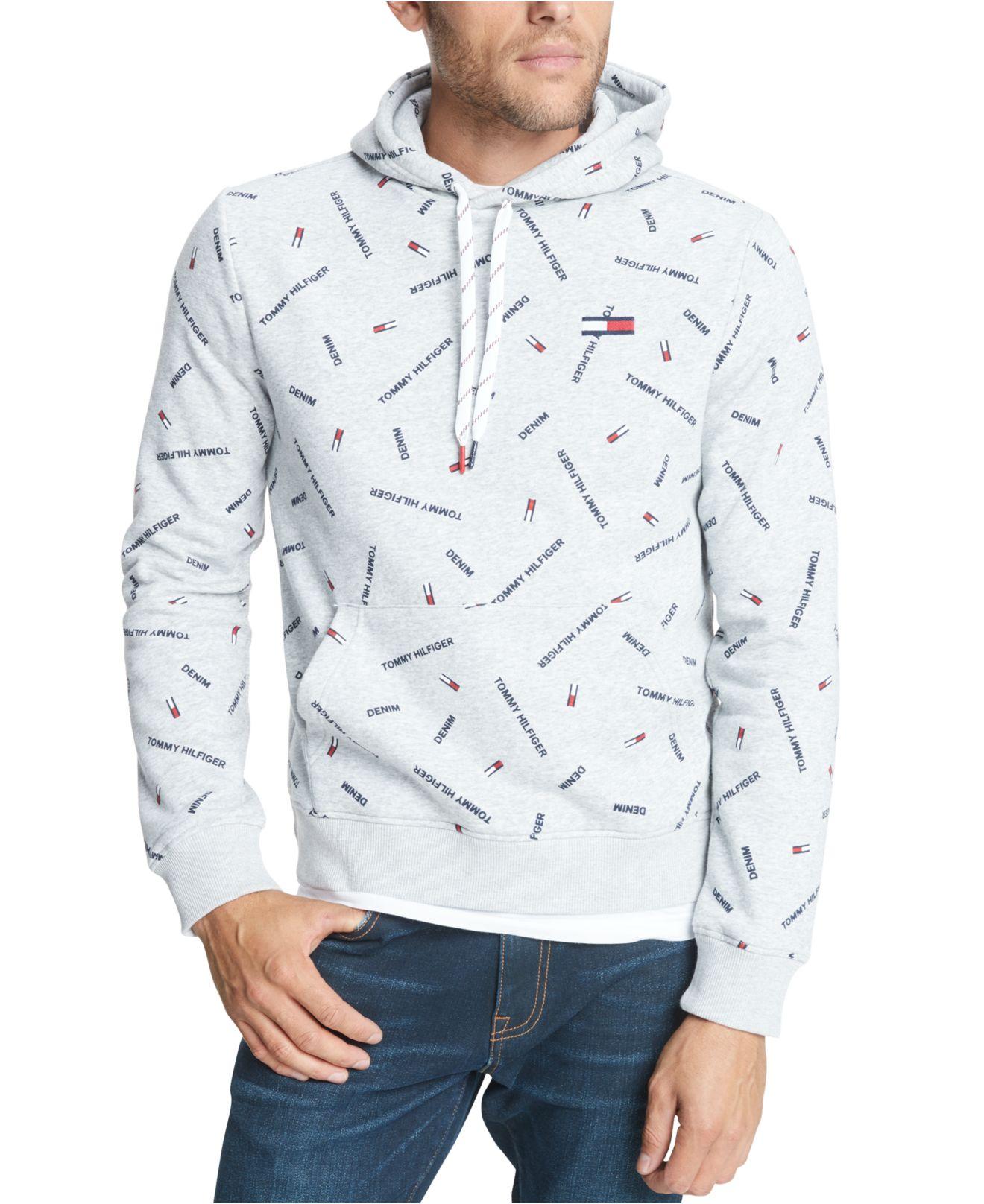 tommy denim hoodie