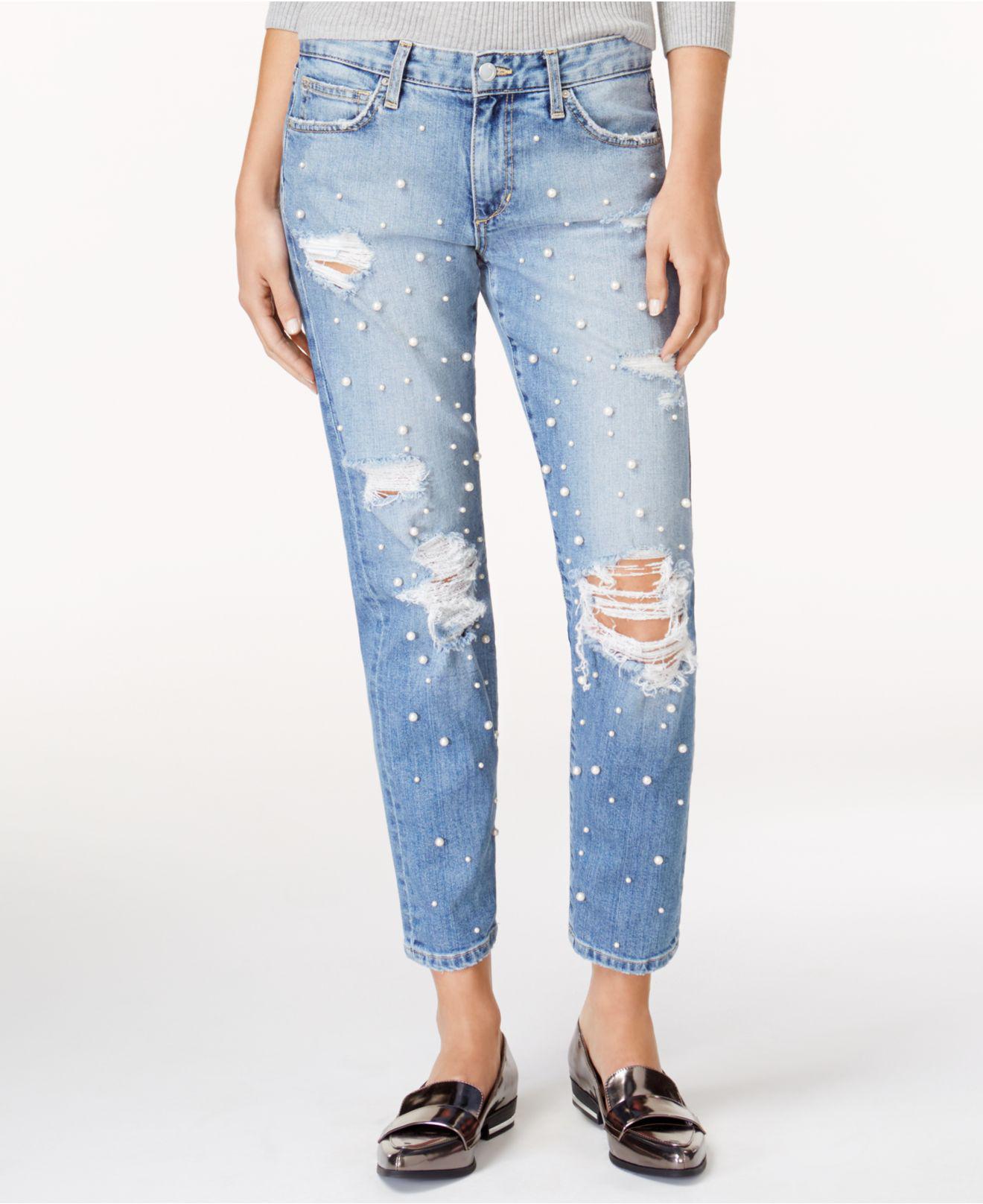Joe's Jeans Denim Leandra Ripped Pearl 