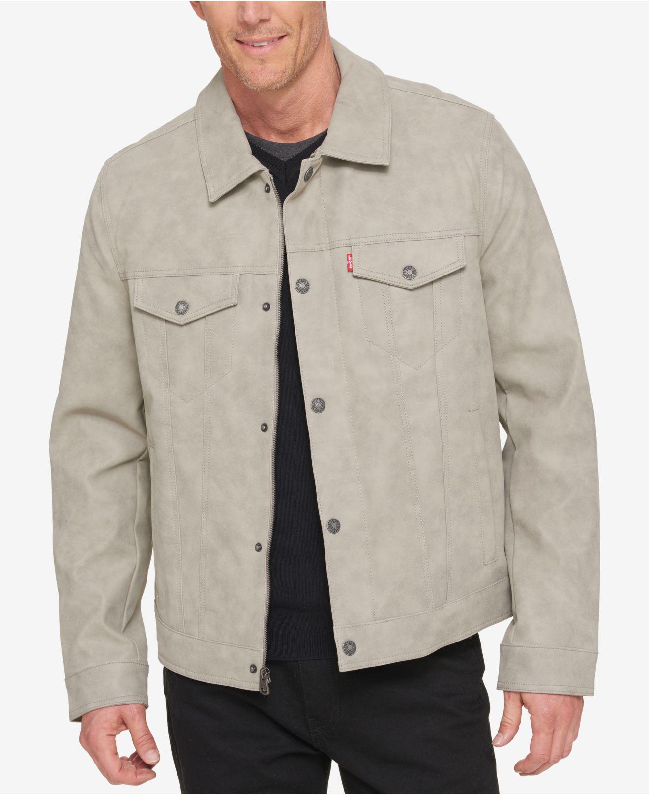 men's levi's suede trucker jacket